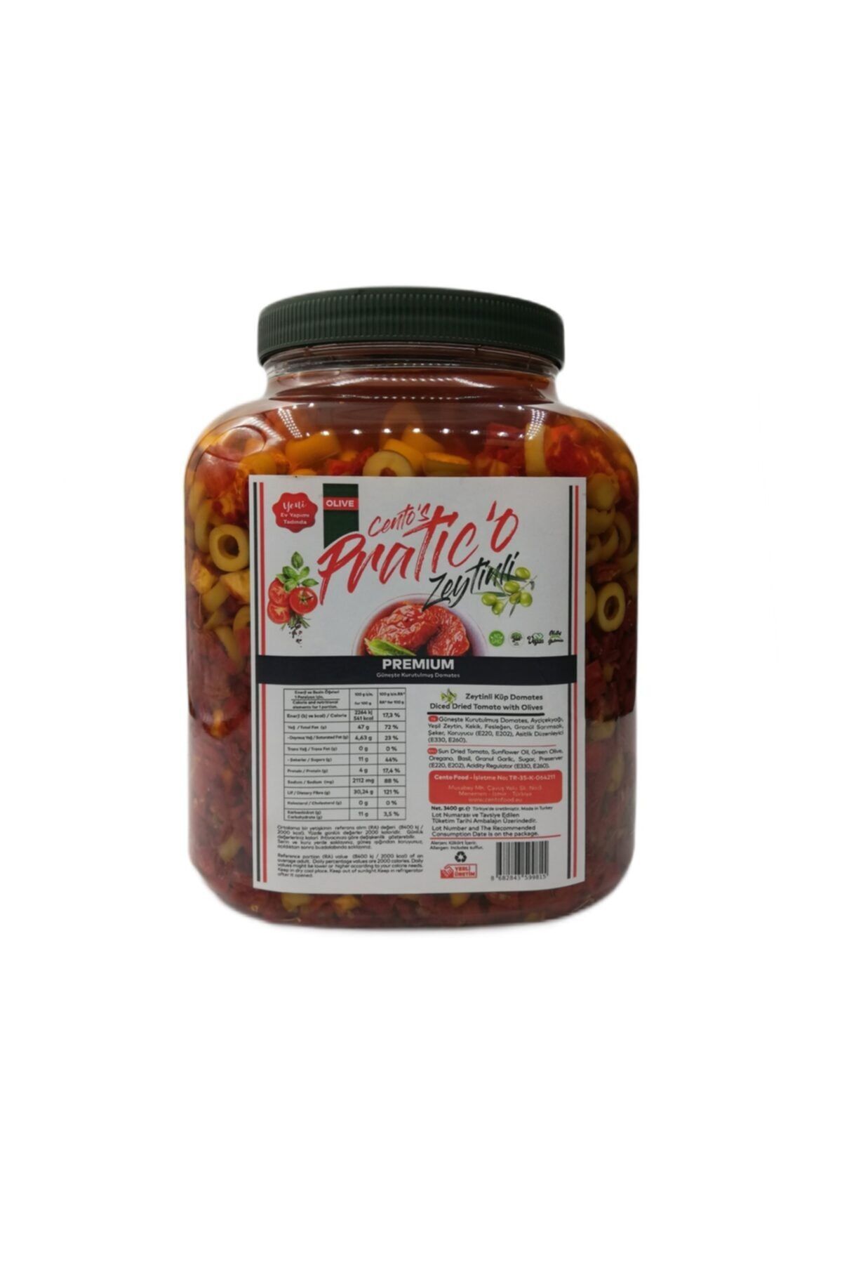 CENTO'S PRATIC'O Güneşte Kurutulmuş Küp Domates Zeytinli