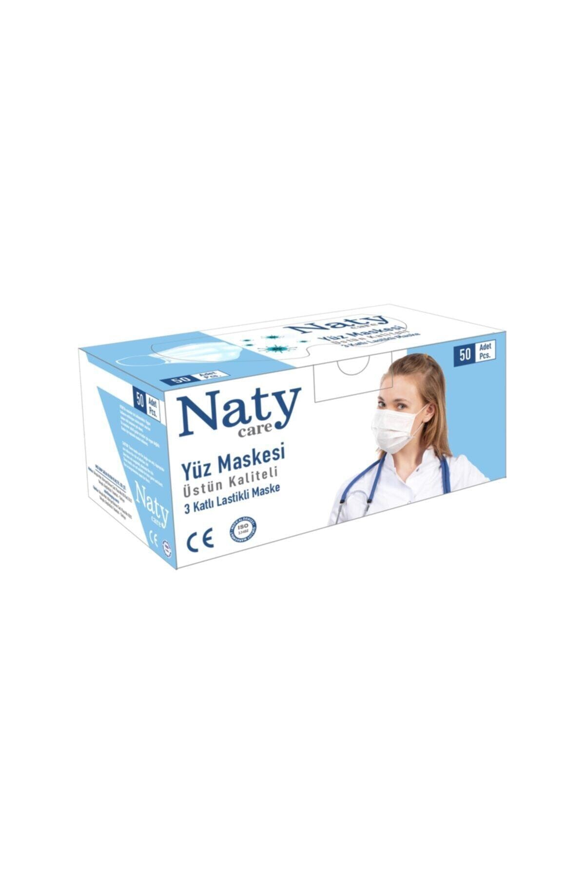 NATY 50 Adet 3 Katlı Tam Ultrasonik Cerrahi Maske