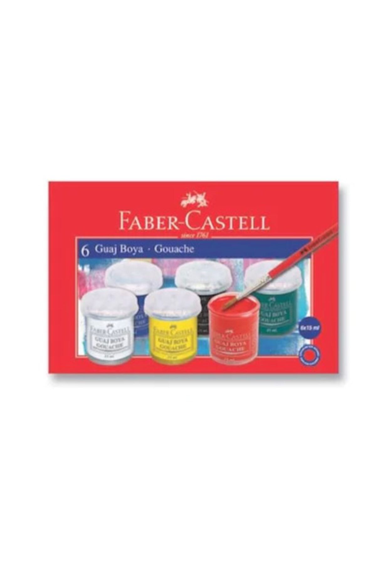 Faber Castell Guaj Boya 6 Renk 15ml Şişe