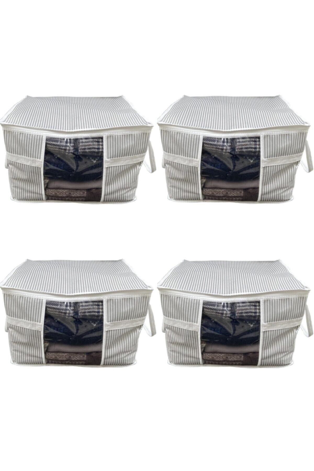 Piya Home 4 Adet -pencereli Kazak Hurcu-45*40*30 Cm