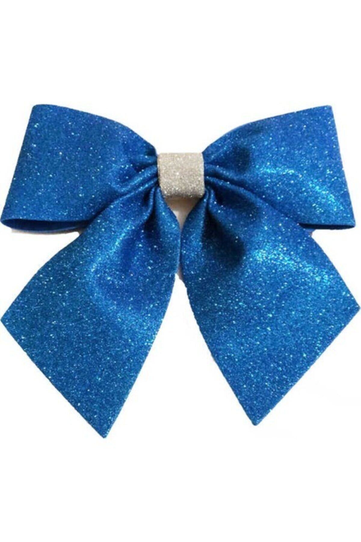 Cakes&Party Büyük Boy Hazır Fiyonk Eva Simli Mavi ( 25 Cm * 25 Cm )