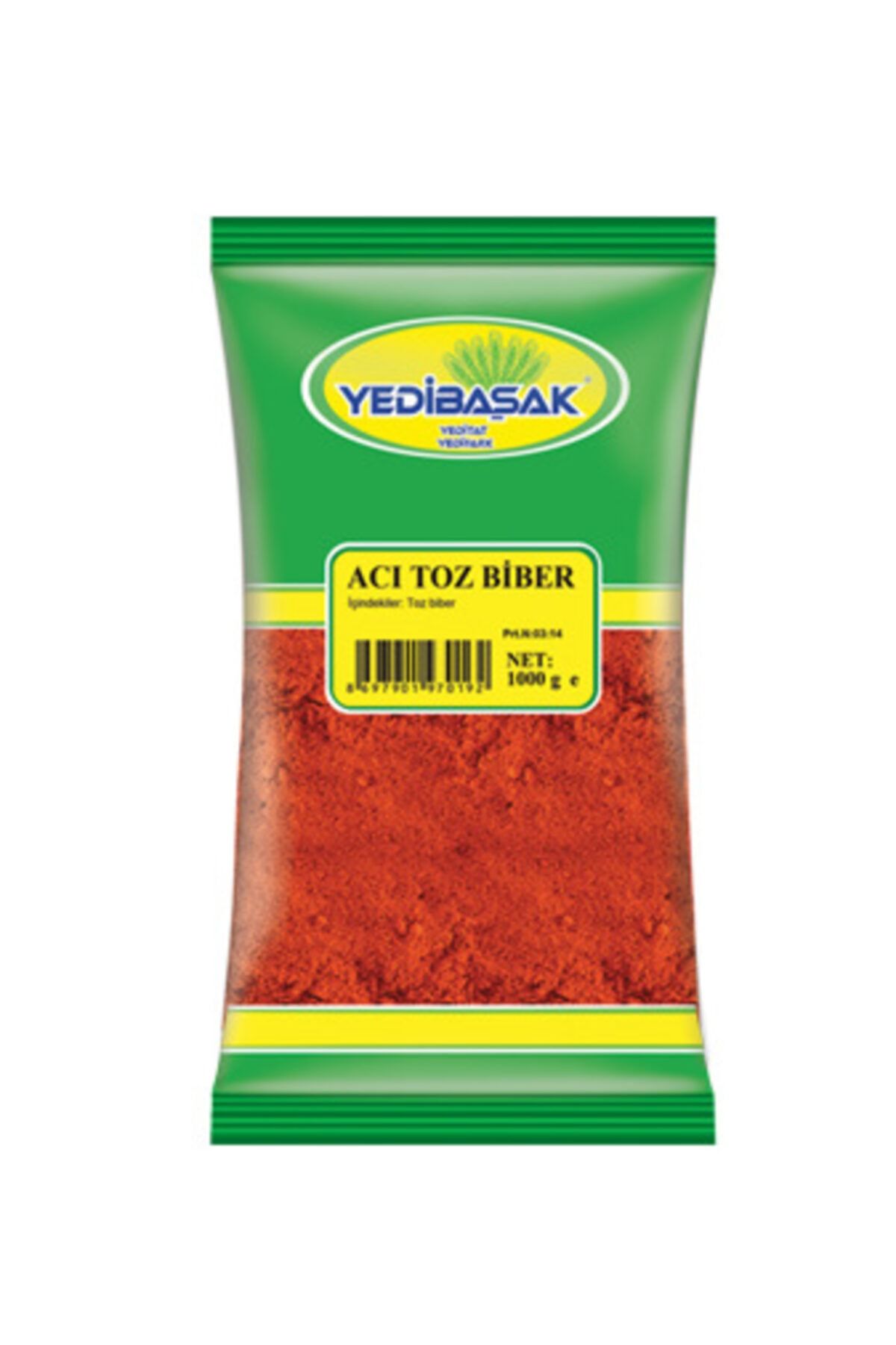 YEDİBAŞAK YEDİTAT Yedibaşak Kırmızı Acı Toz Biber 1 Kg