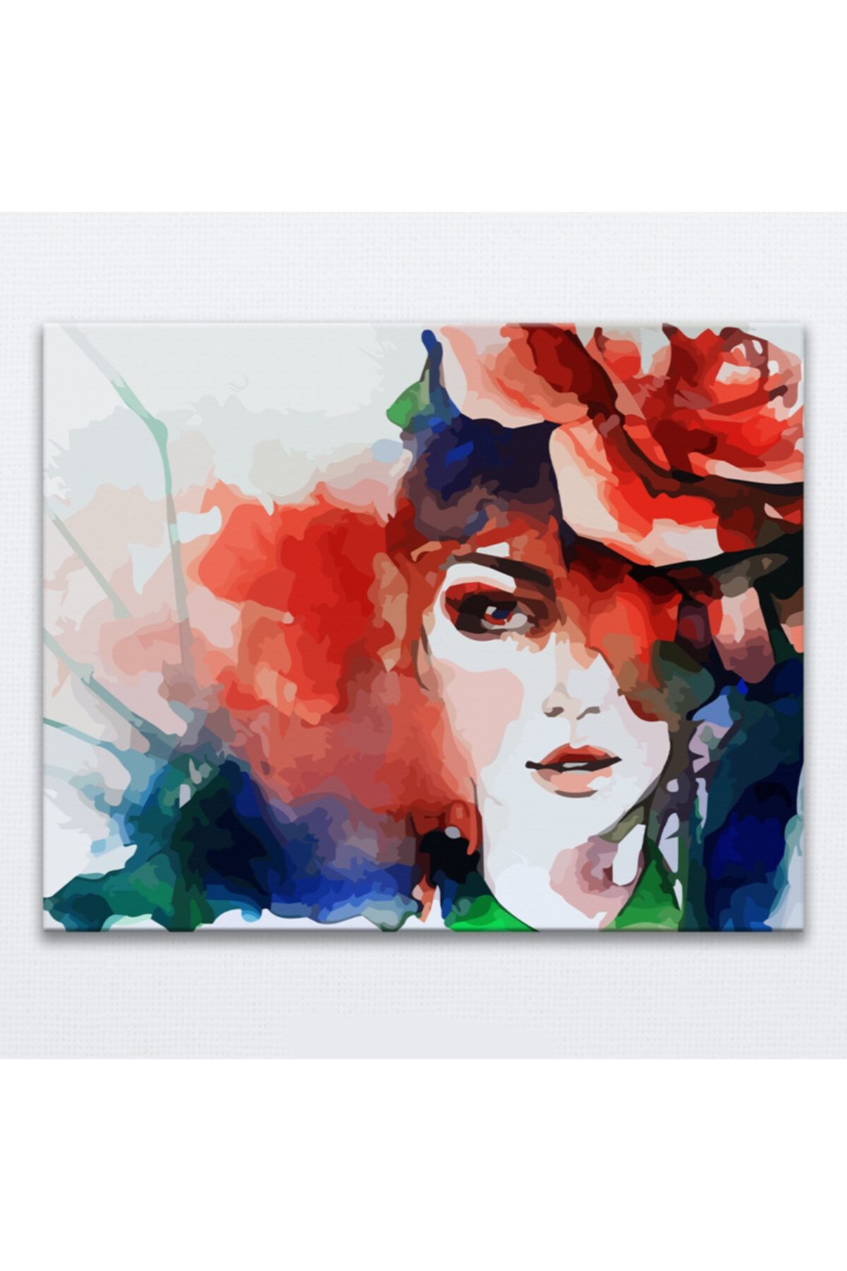 iRessam Numaralı Hobi Tablo Boyama (40x50 Cm. Tuval) - Çiçek Kız