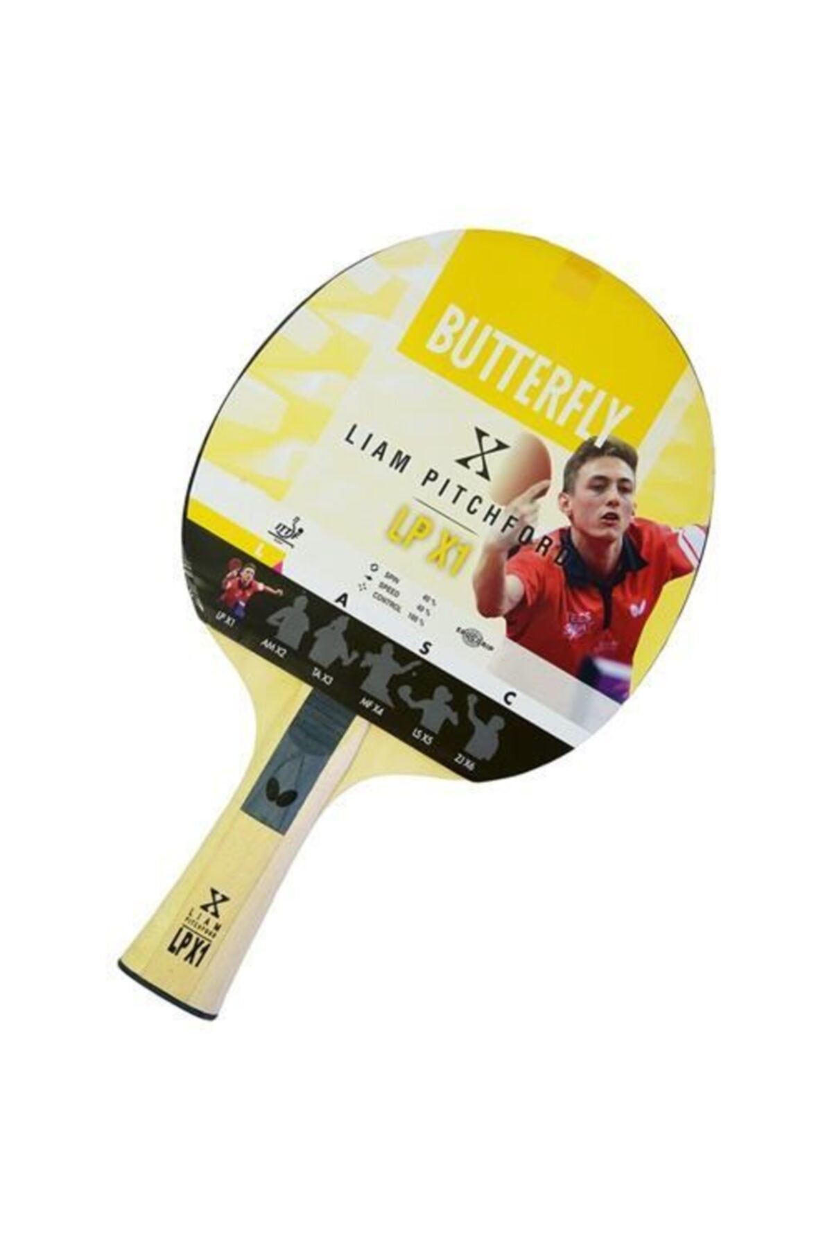 BUTTERFLY 85080s Liam Pitchford Lp X1 Ittf Masa Tenisi Raketi Kırmızı