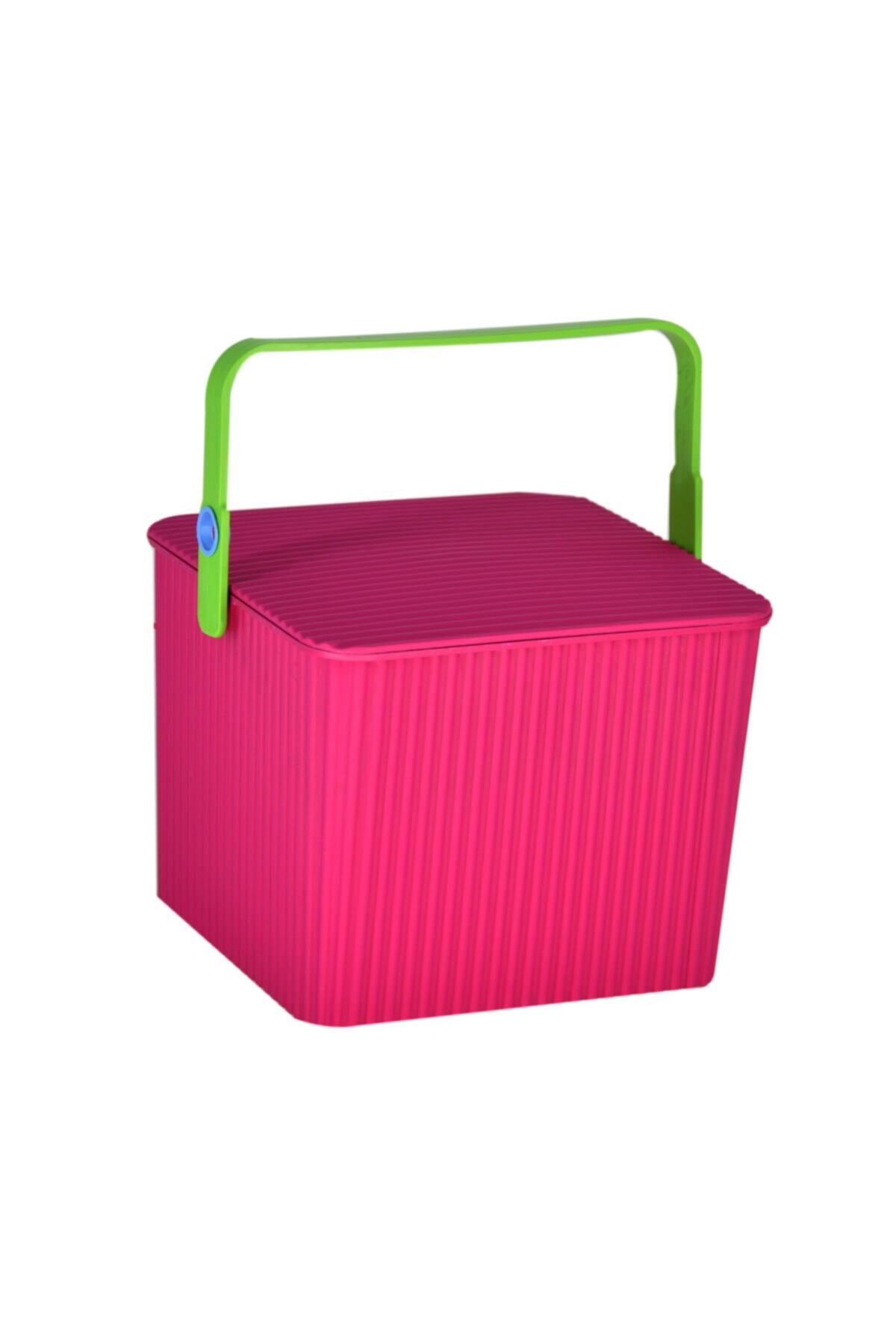 Saban Kare Plastik Kova Sepet 11 Litre Pembe |