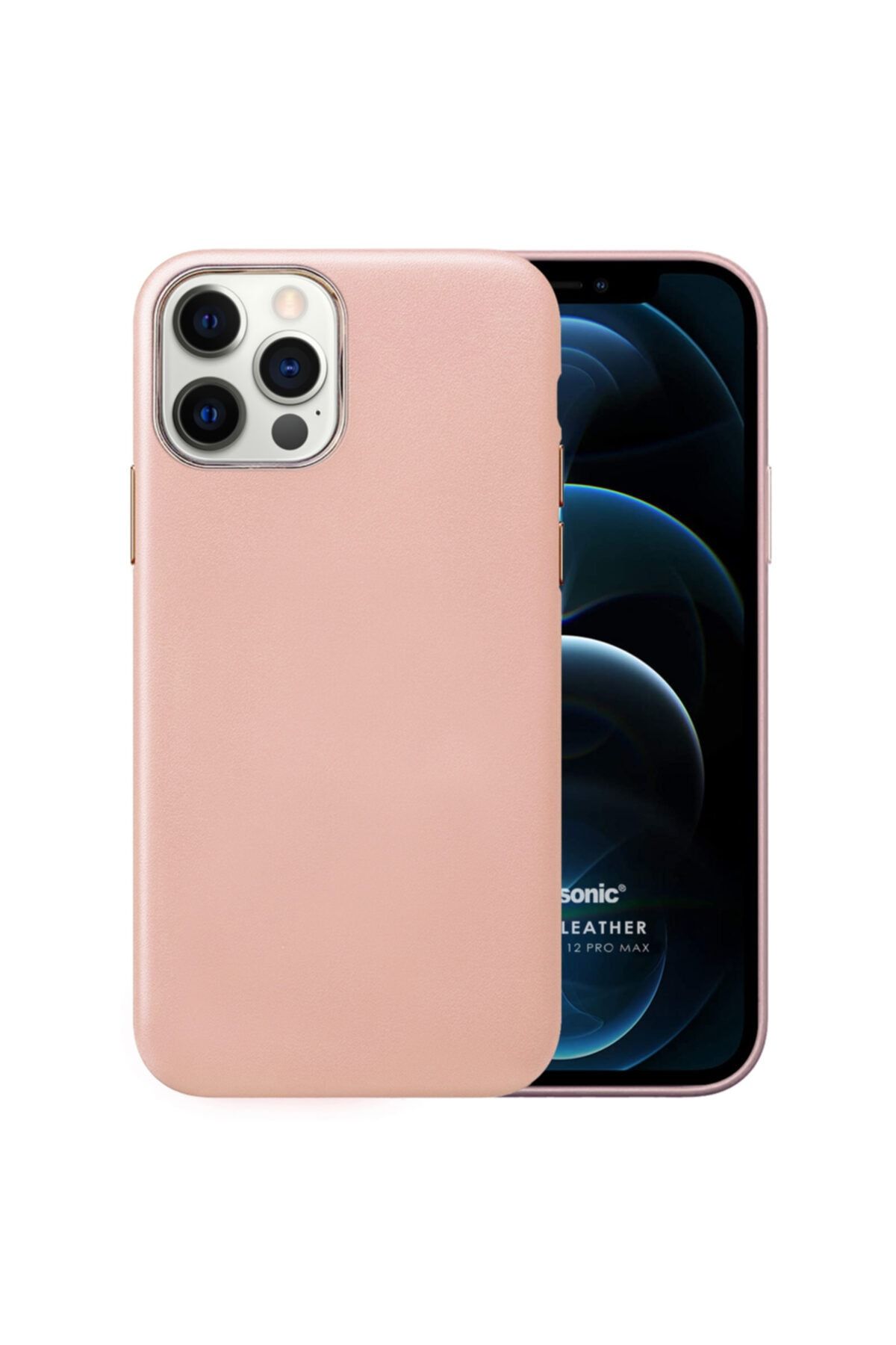 Microsonic Apple Iphone 12 Pro Max Kılıf Luxury Leather Rose Gold 1