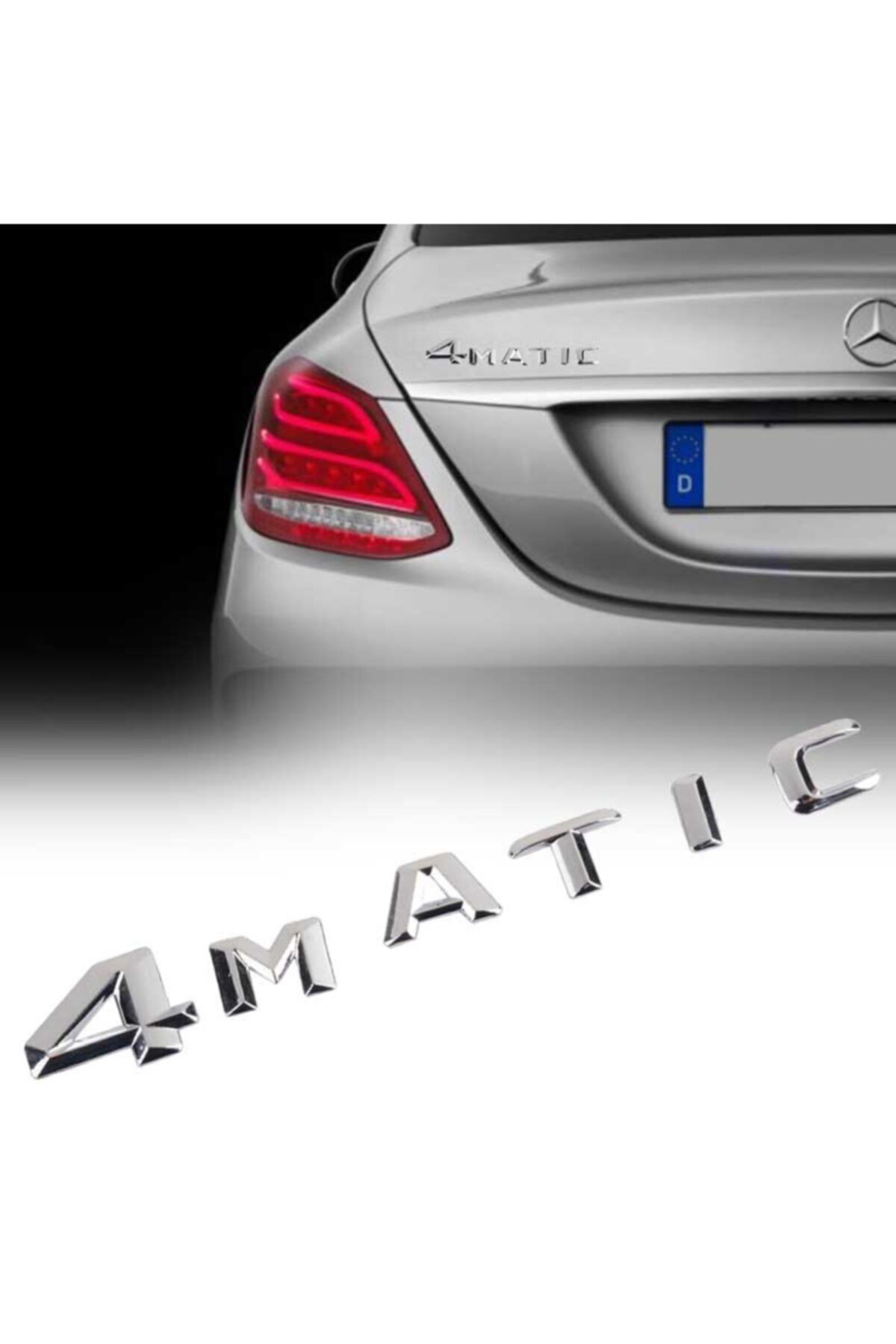 MERCEDES 4 Matic Yazı Logo Chrom