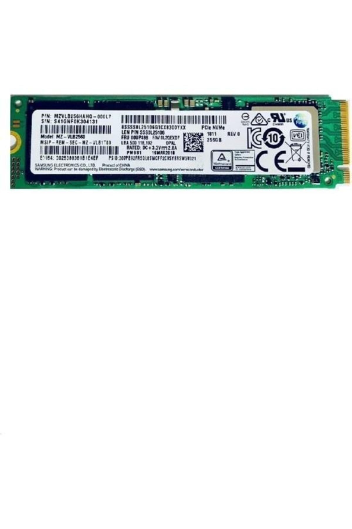 Samsung Mz-vlq256o 256gb M.2 Nvme Ssd