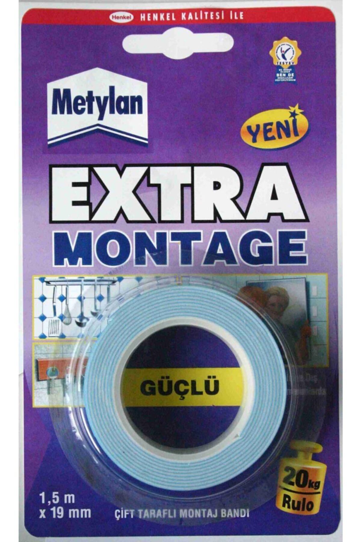 Pattex Extra Çift Taraflı Montaj (tamir) Bantı 19 Mm X 1,5 Metre