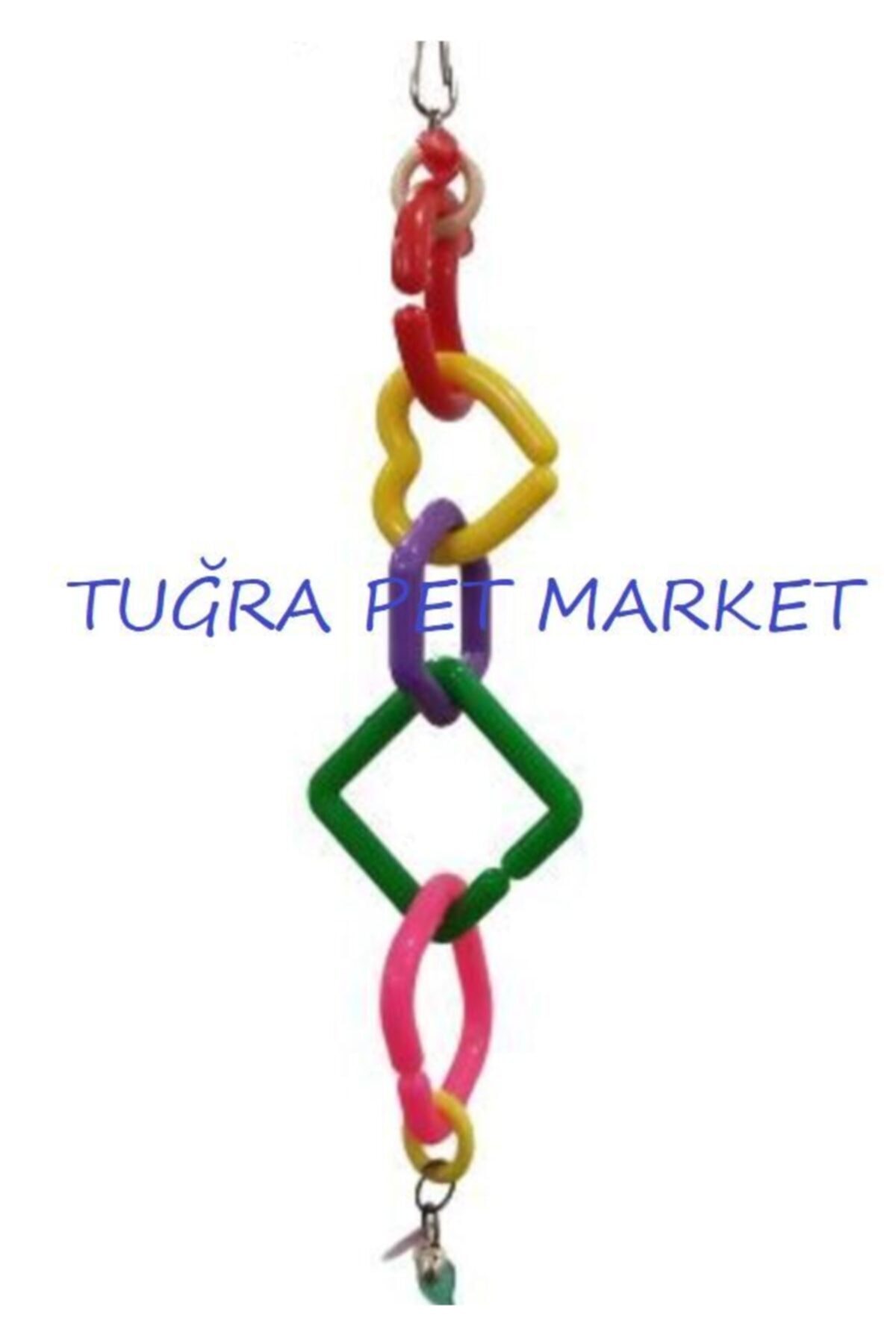 TUĞRA PET MARKET Tuğra Pet Market Renkli Halkalı Zilli Kuş Oyuncağı