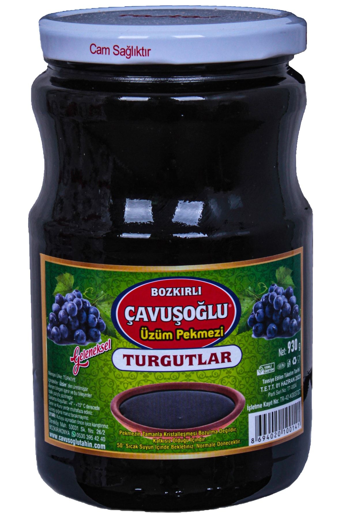 Çavuşoğlu Üzüm Pekmezi 930g Cam Kavanoz