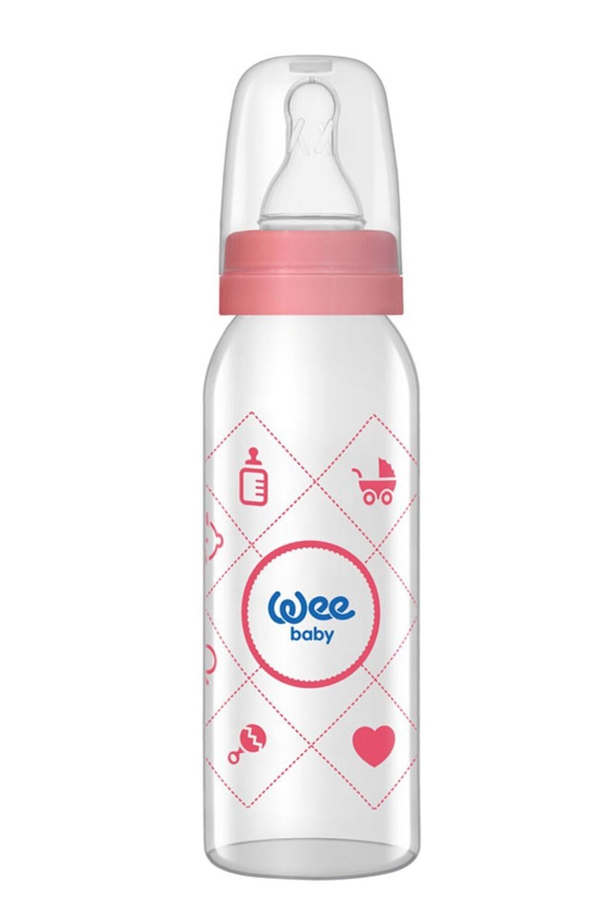 Wee Baby 0-6 Ay Cam Biberon 250 Ml Pembe
