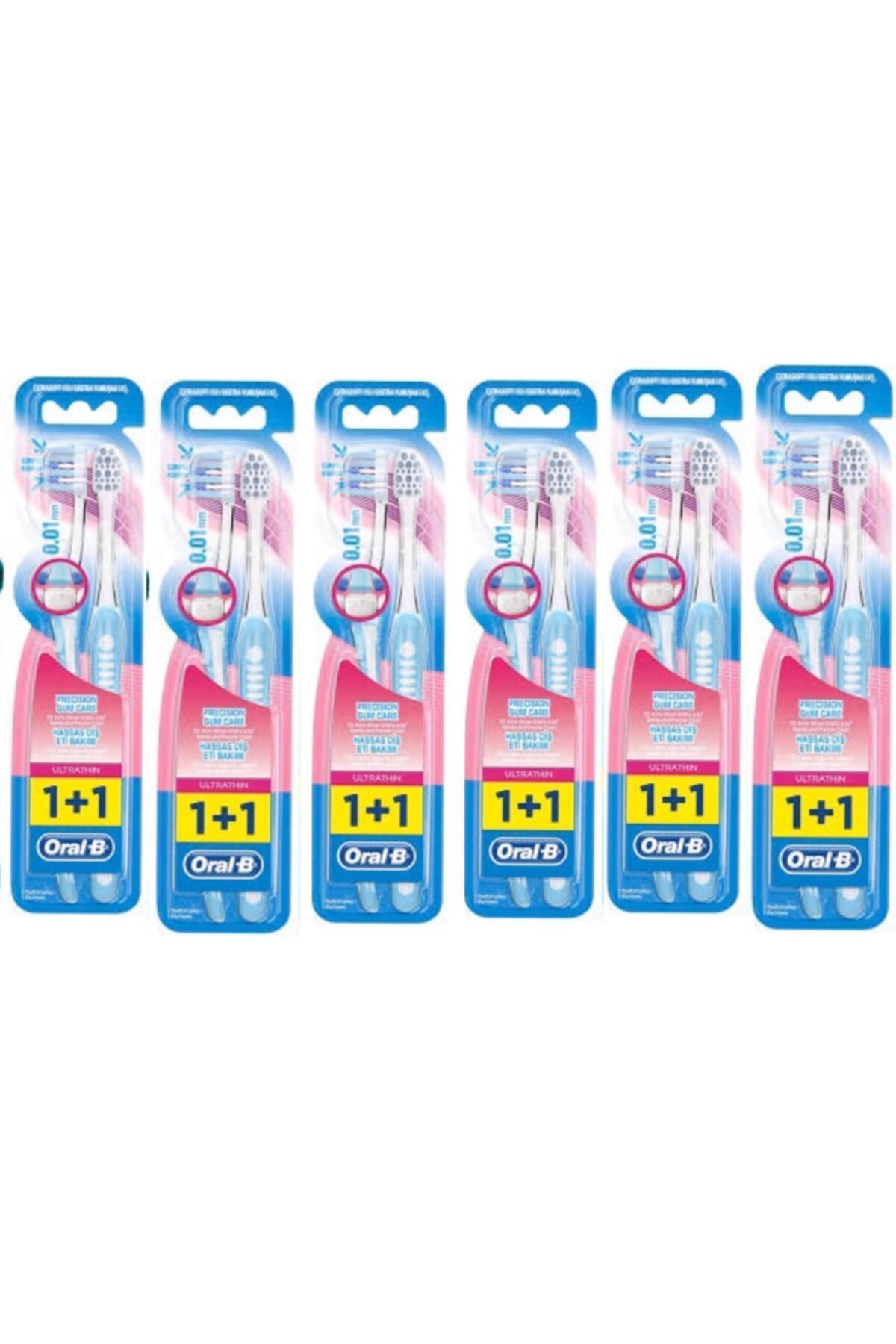 OralB Diş Fırçası Ultrathin 2lı Kompakt Hassas Diş Eti Bakımı 6lı Set