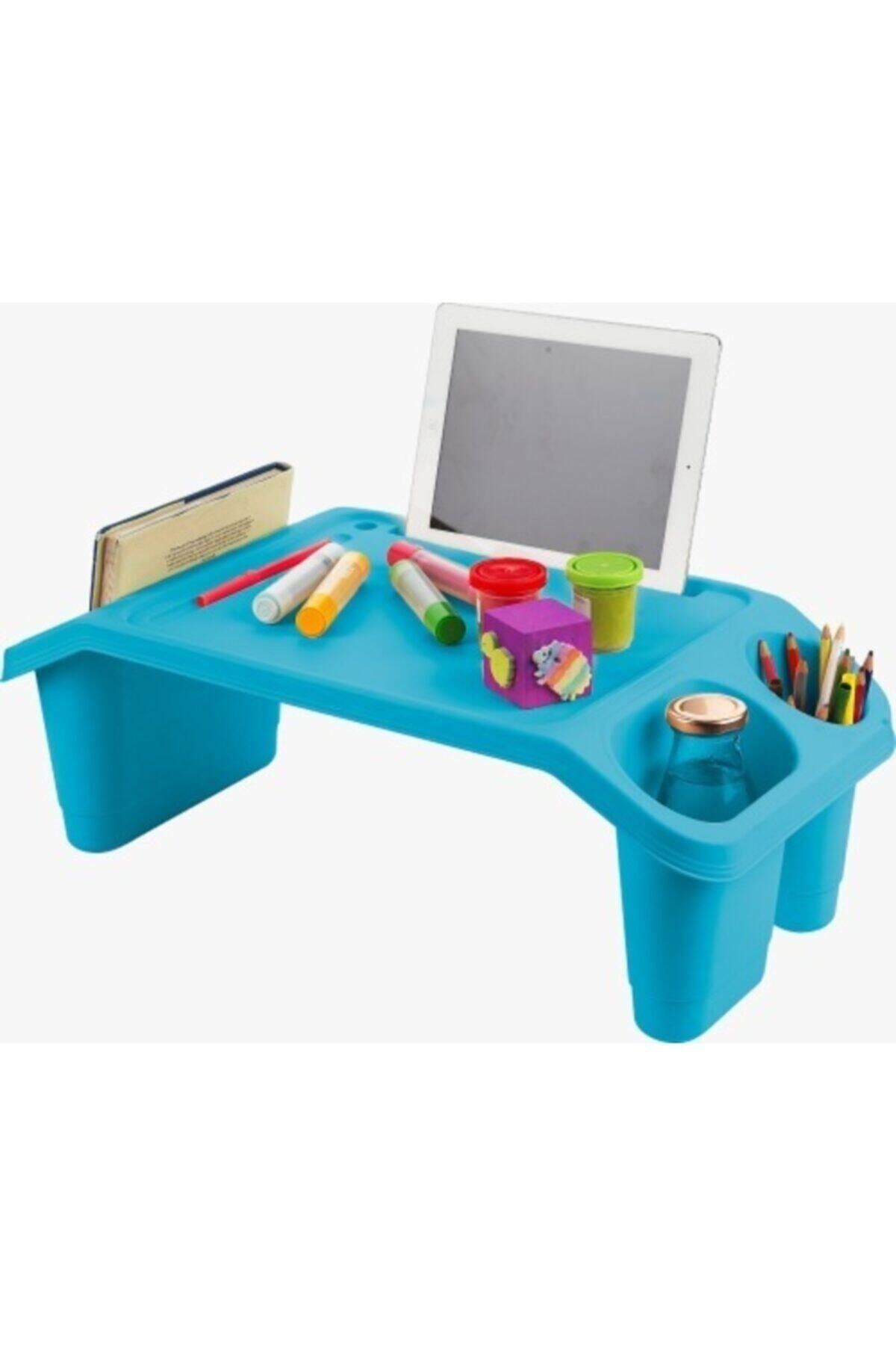 Valyum Kids Koltuk Kanepe Üstü Öğrenci Ders Çalışma Kahvaltı Laptop Sehpası Mavi