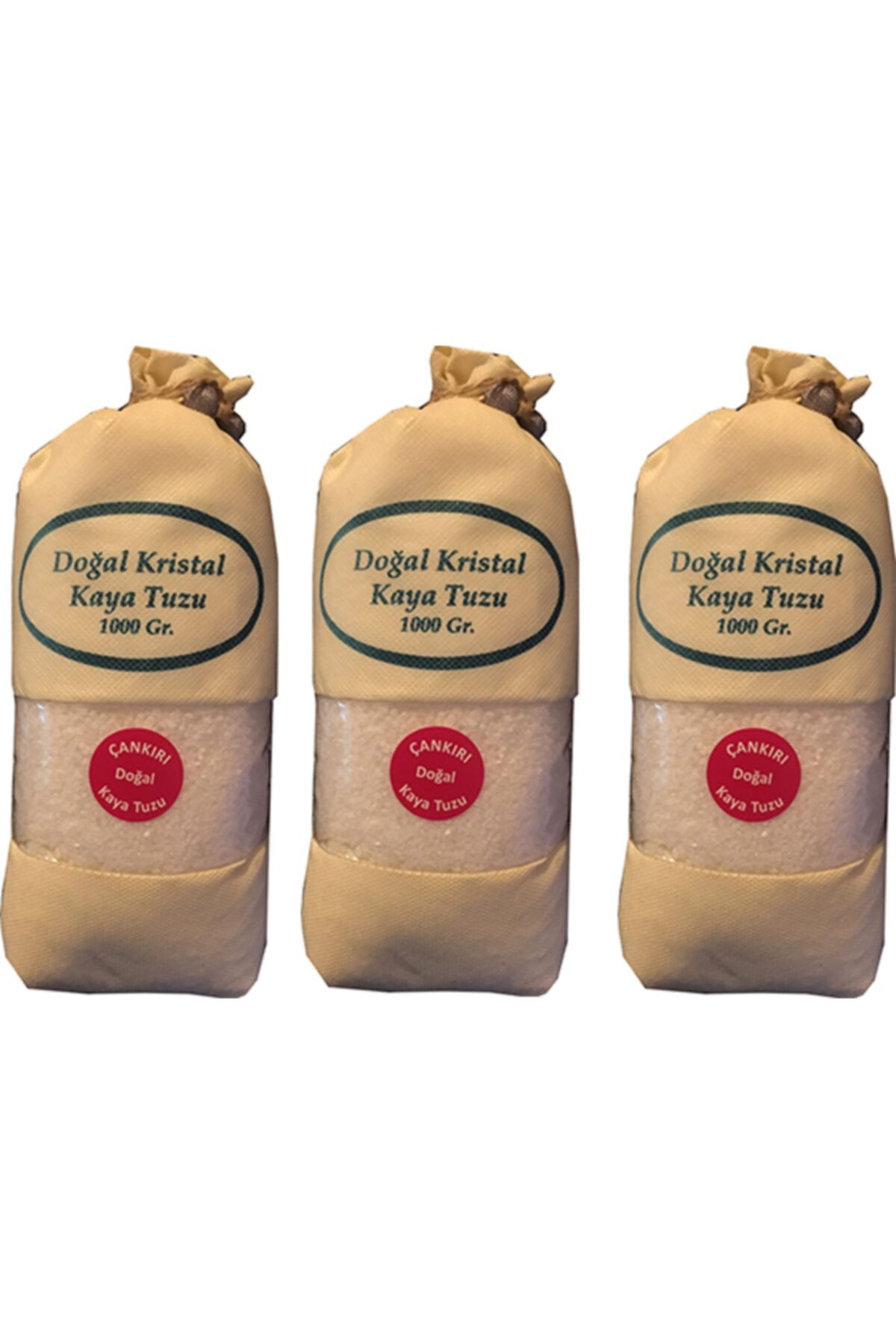 ÇANKIRI KAYA TUZU 3 Adet Çankırı Doğal Kristal Kaya Tuzu Iri Tane 1 kg