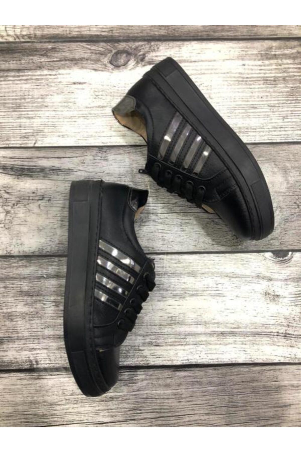 kısmetshoes Unisex Çocuk Siyah Günlük Ayakkabı