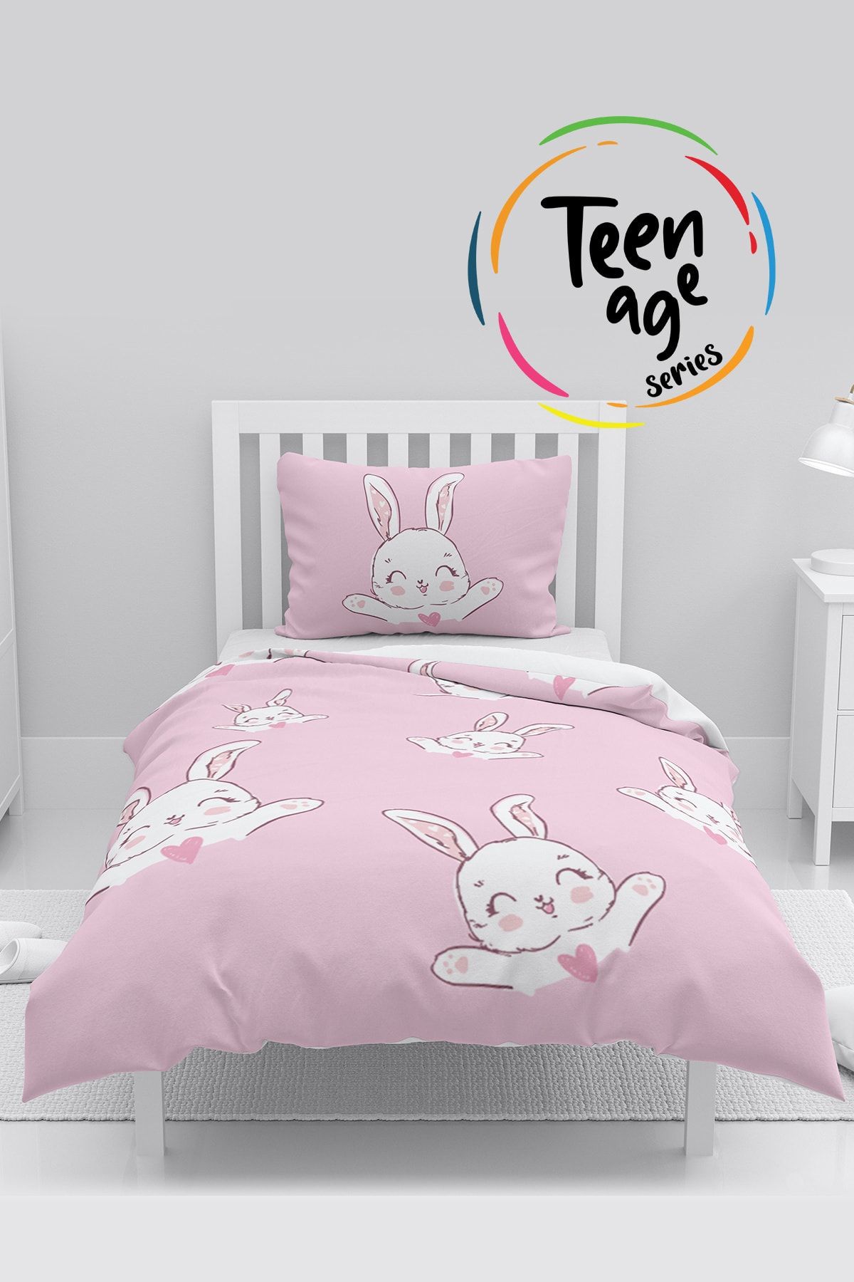 instababyrooms Pamuk Saten Teen Age Tek Kişilik Nevresim Takımı Model No: 127