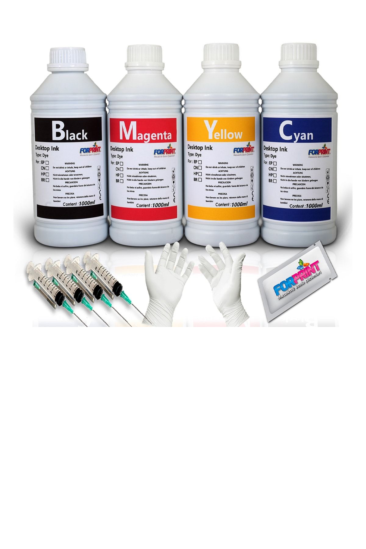 FORPRİNT Epson L382,l386,l565 Uyumlu Mürekkep 4x1000ml 4 Renk