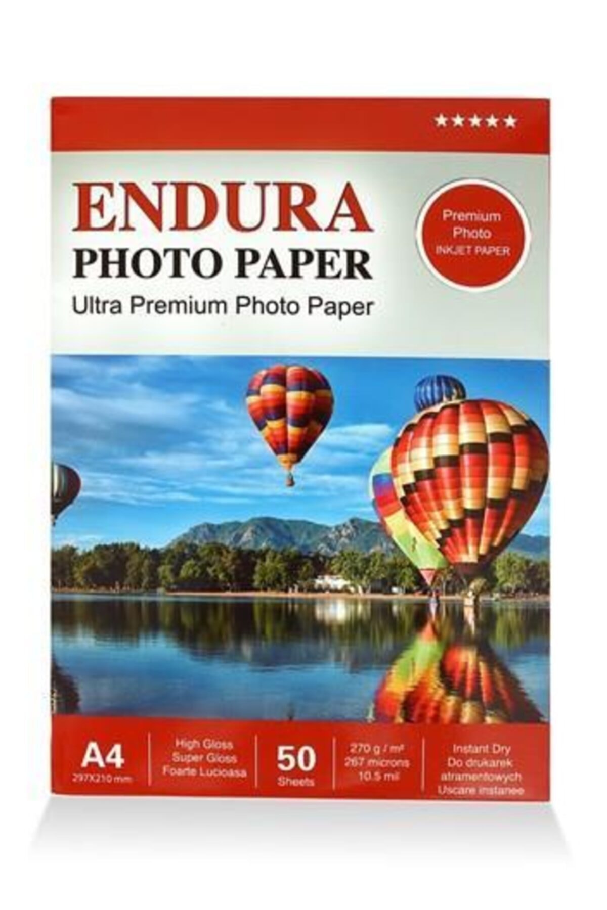 Endura Photo Paper A4 Glossy-parlak (20x30cm) 50 Adet 270gr