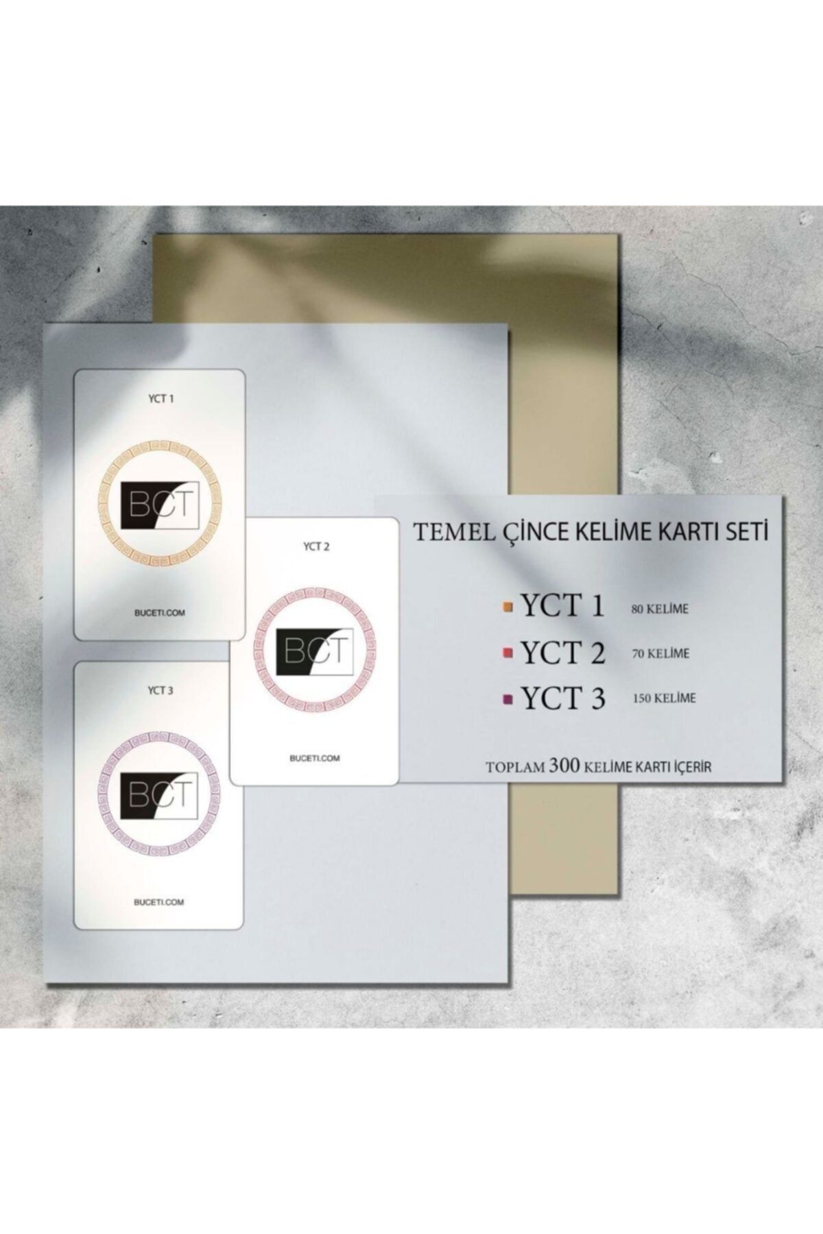 BUCETİ Yct Çince Kelime Kartı Seti (1,2,3)