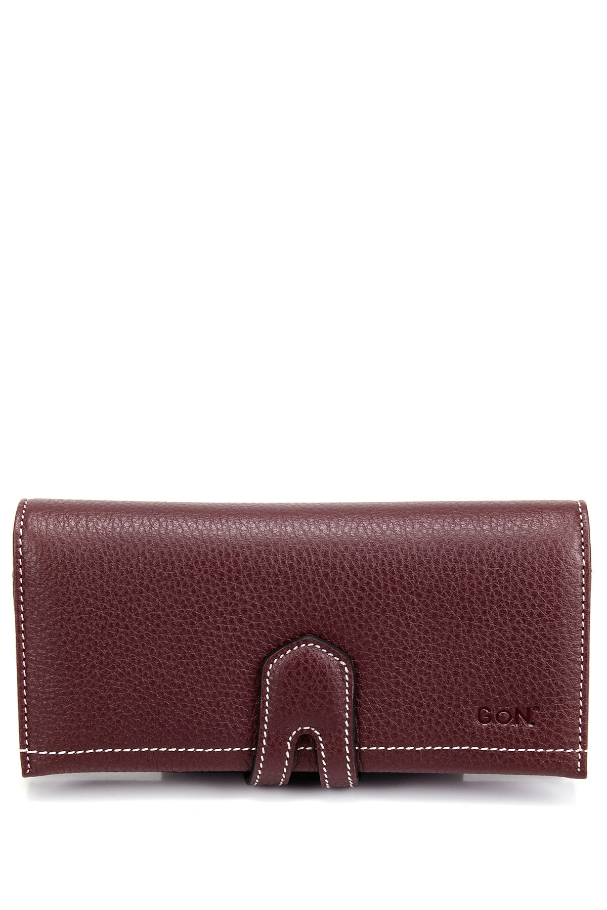 GÖNDERİ(R) Bordoya Yeşil Hakiki Deri Kadın Cüzdan 06159