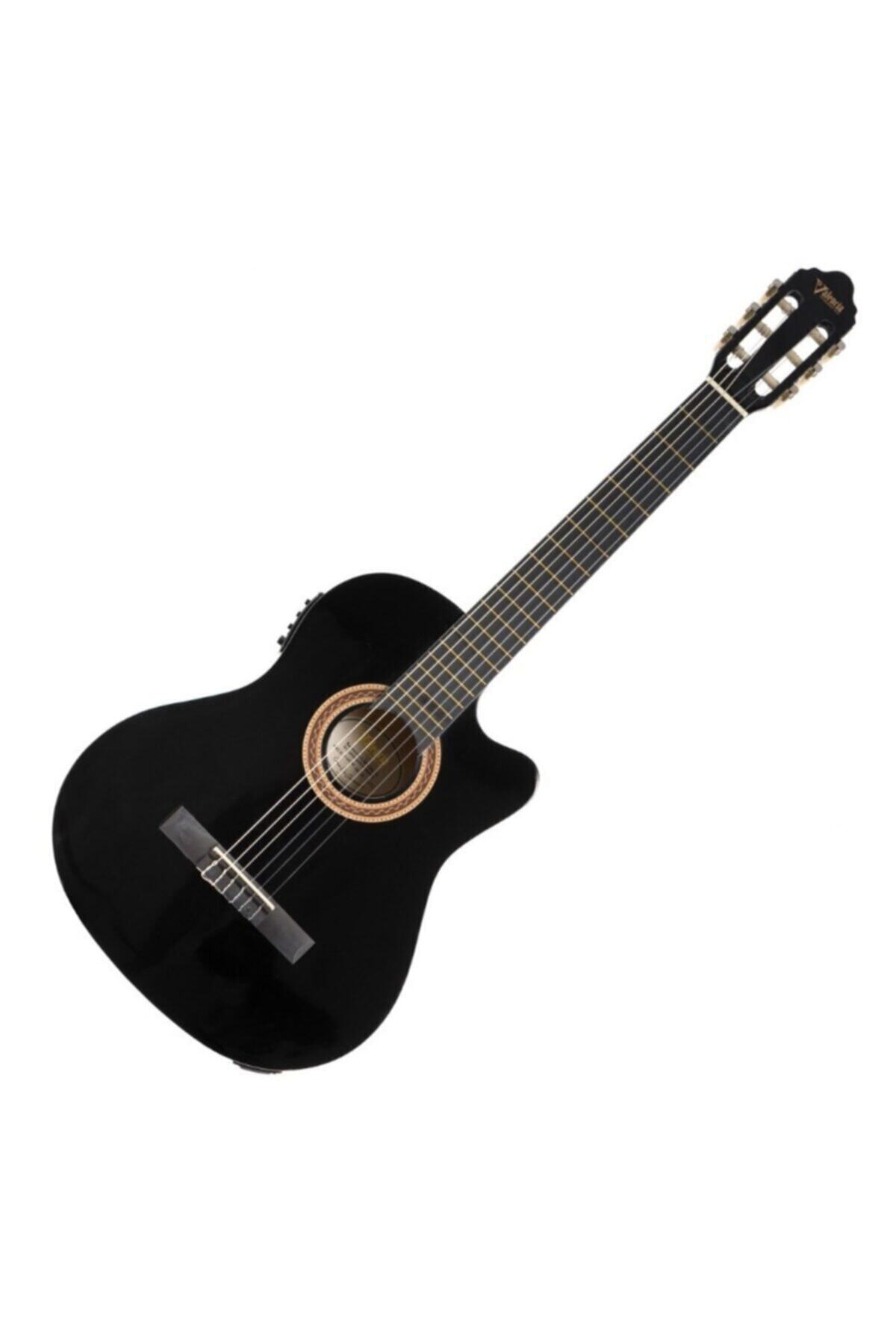 VALENCIA Vc104tcebk Elektro Klasik Gitar Sap Çelikli 4/4 Siyah