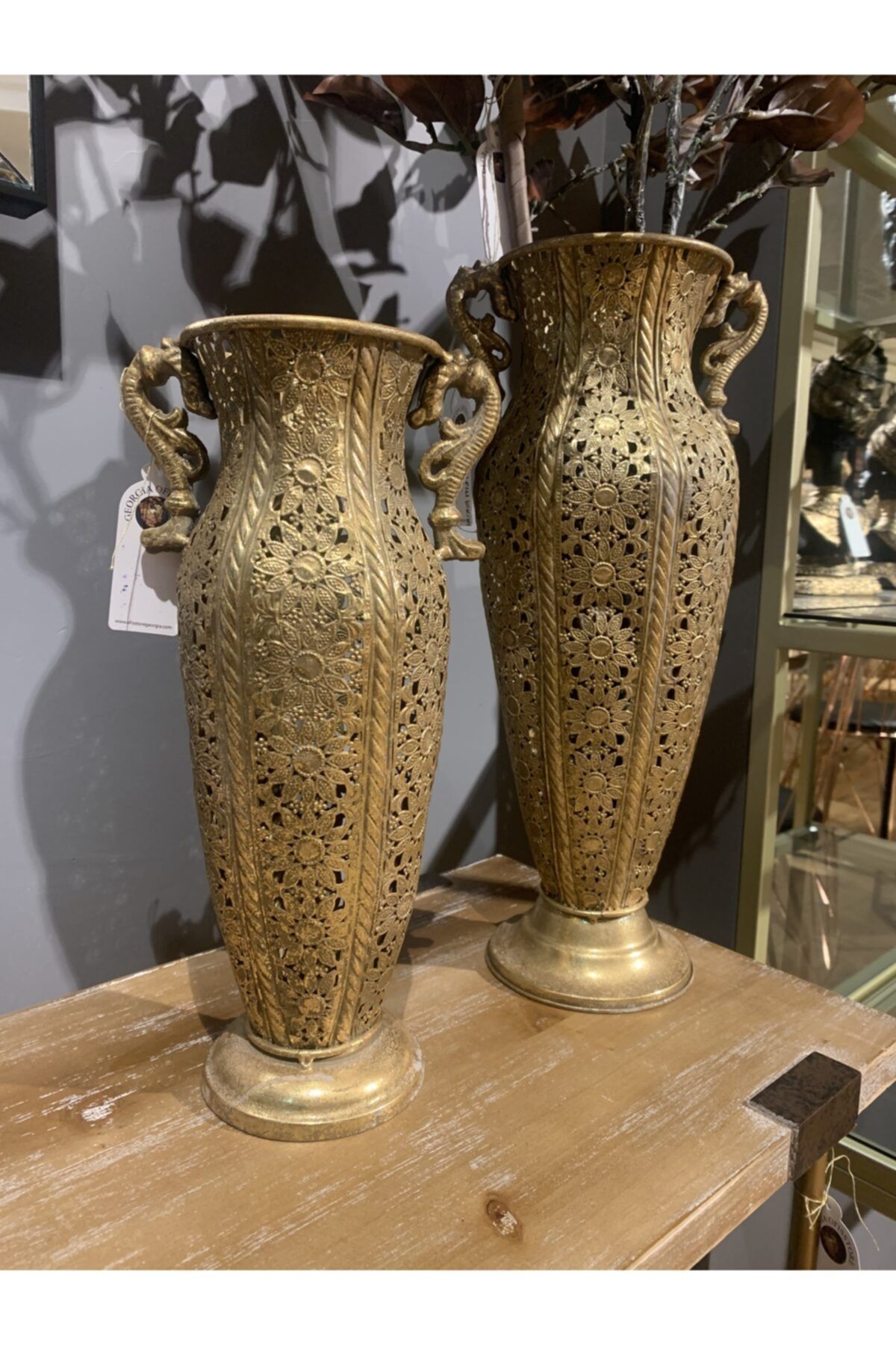 OFİSSTORE Küçük Kulplu Şerit Vazo