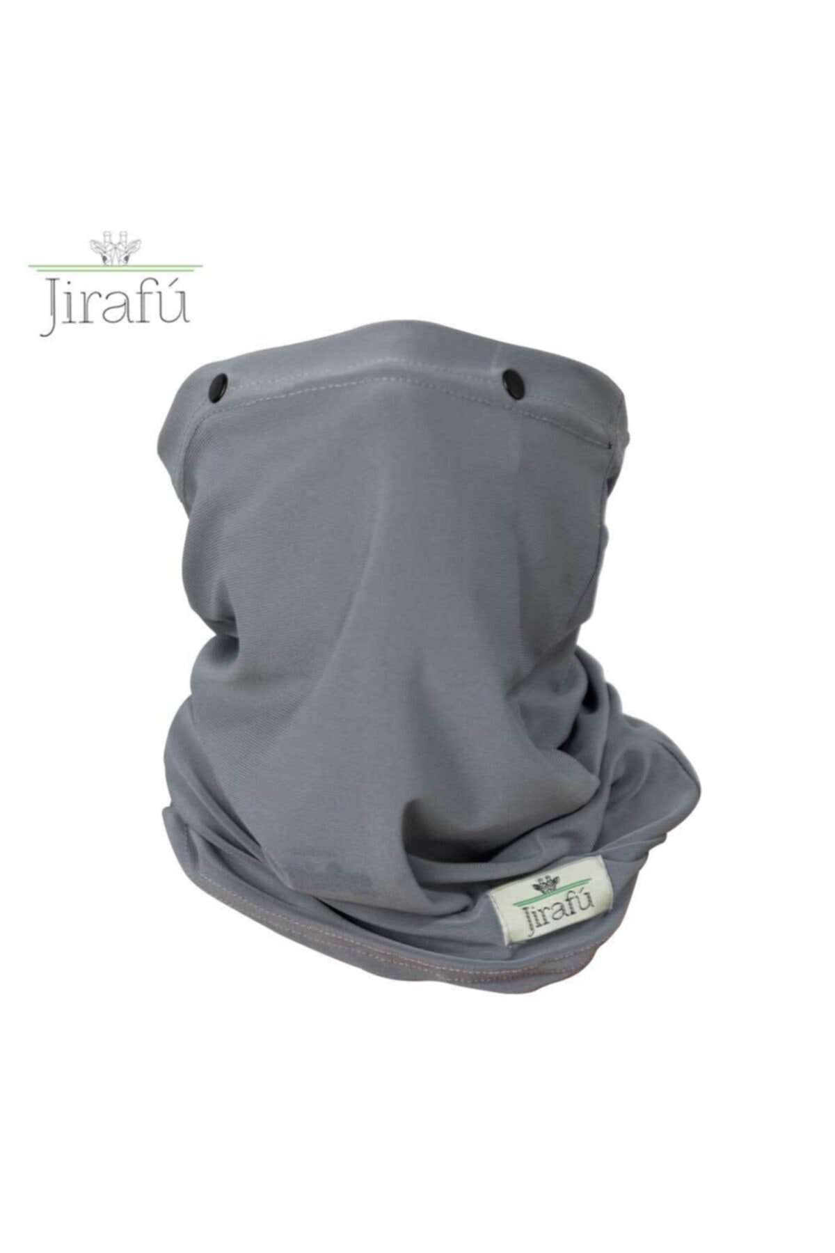 Jirafu Cepli Buff Bandana/ Model Gri Filtre Cepli