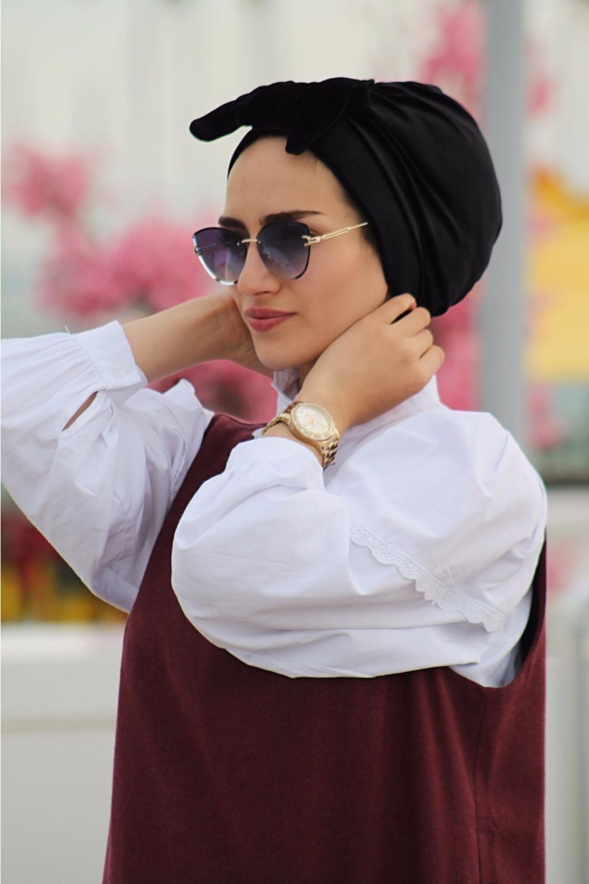 AMİSOS BONE Kadife Cift Taraflı Kışlık Bone