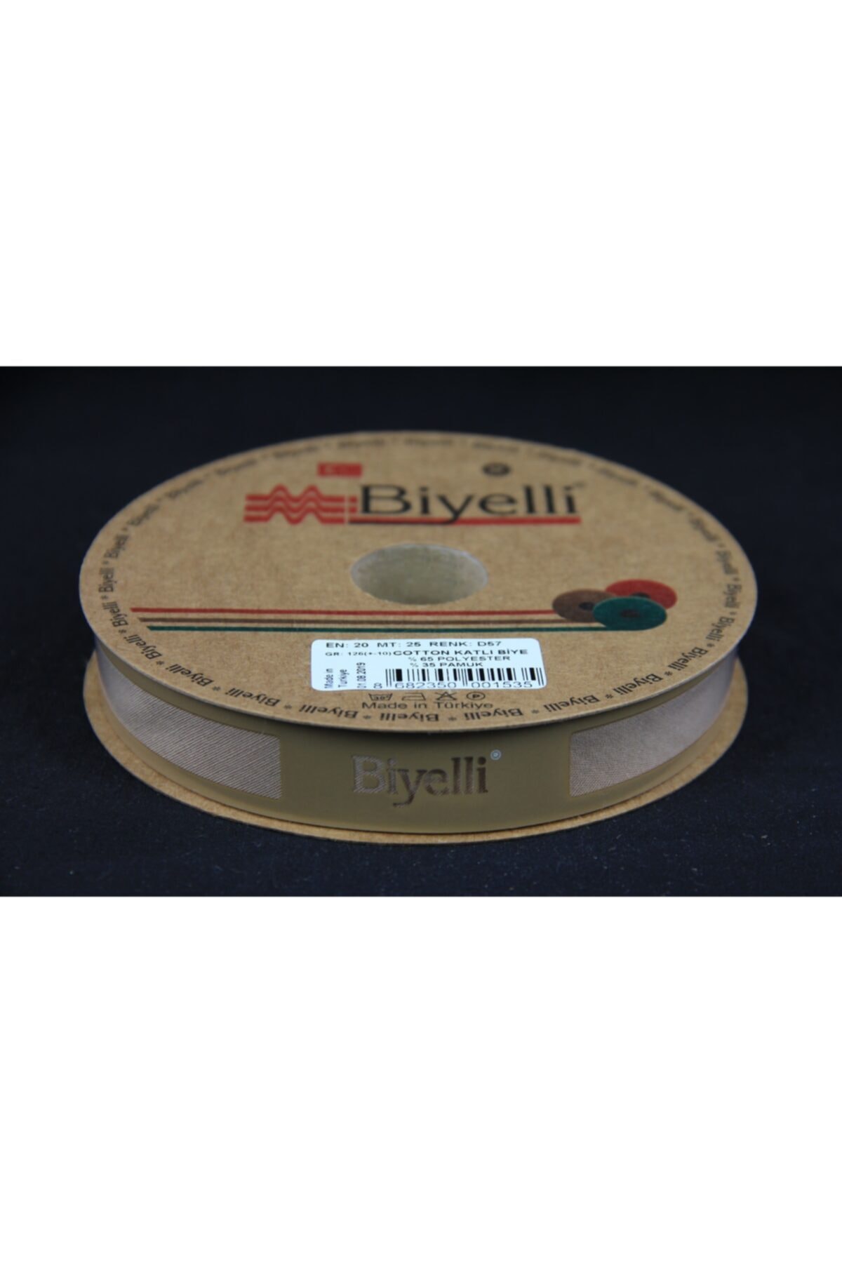 Biyelli Koton Katlı Biye 2 cm D57