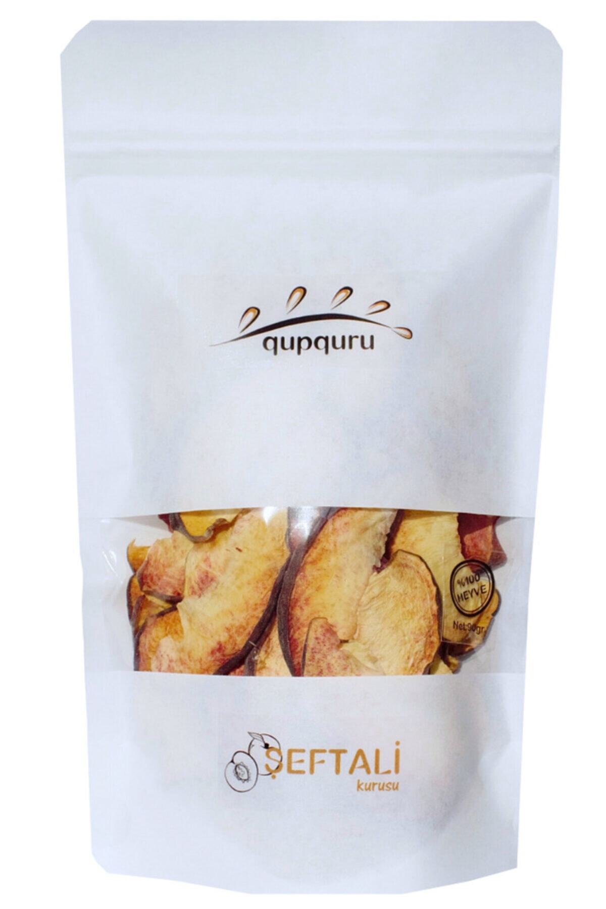qupquru Şeftali Kurusu, 90 Gr, Kuru Meyve, Doğal Kurutulmuş, Dilimlenmiş, Şekersiz, Vegan, Katkısız