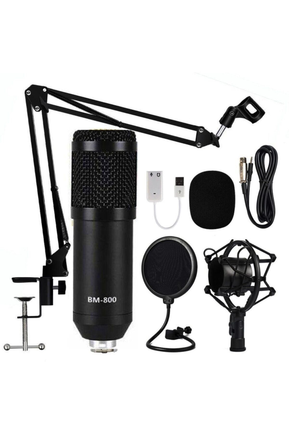 EBRTECH Stüdyo Kayıt Mikrofonu Seti Youtuber + Stand + Pop Filtre