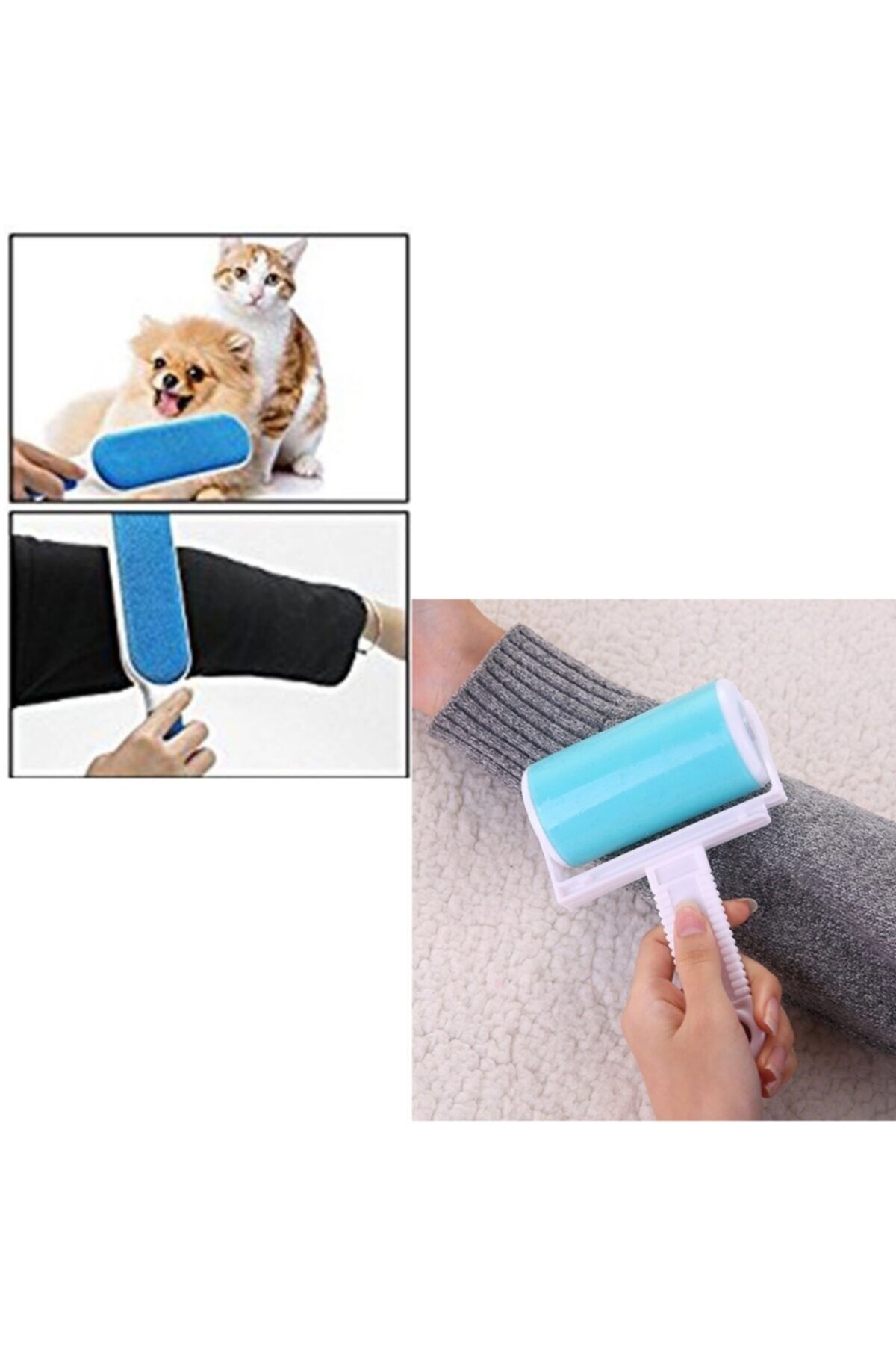 FunyaG Yıkanabilir tüy Toplama Rulosu Ve kendinden Temizlemeli Kedi Köpek toz Temizleyici tarak fırça Seti
