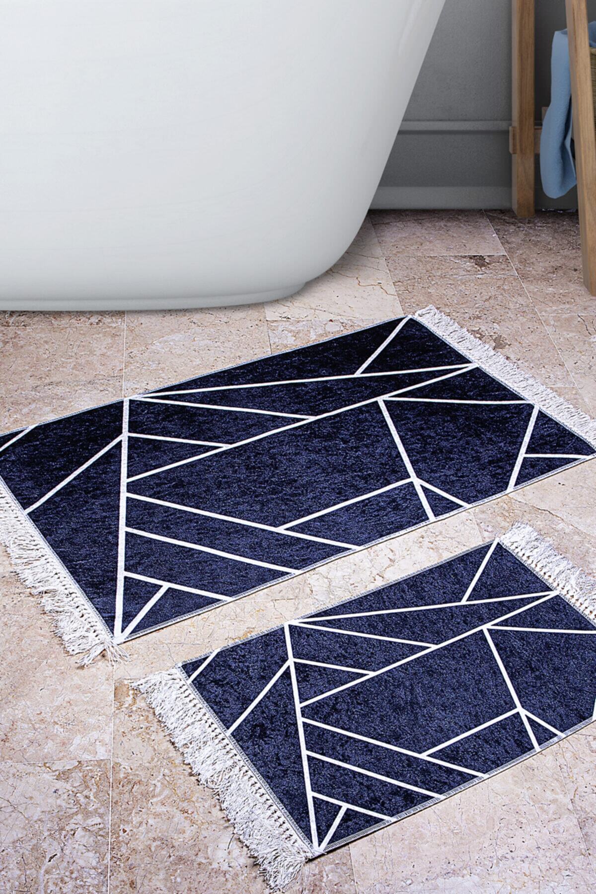 vipgross Banyo Takımı /banyo Paspası Lınes Desenli  2'li