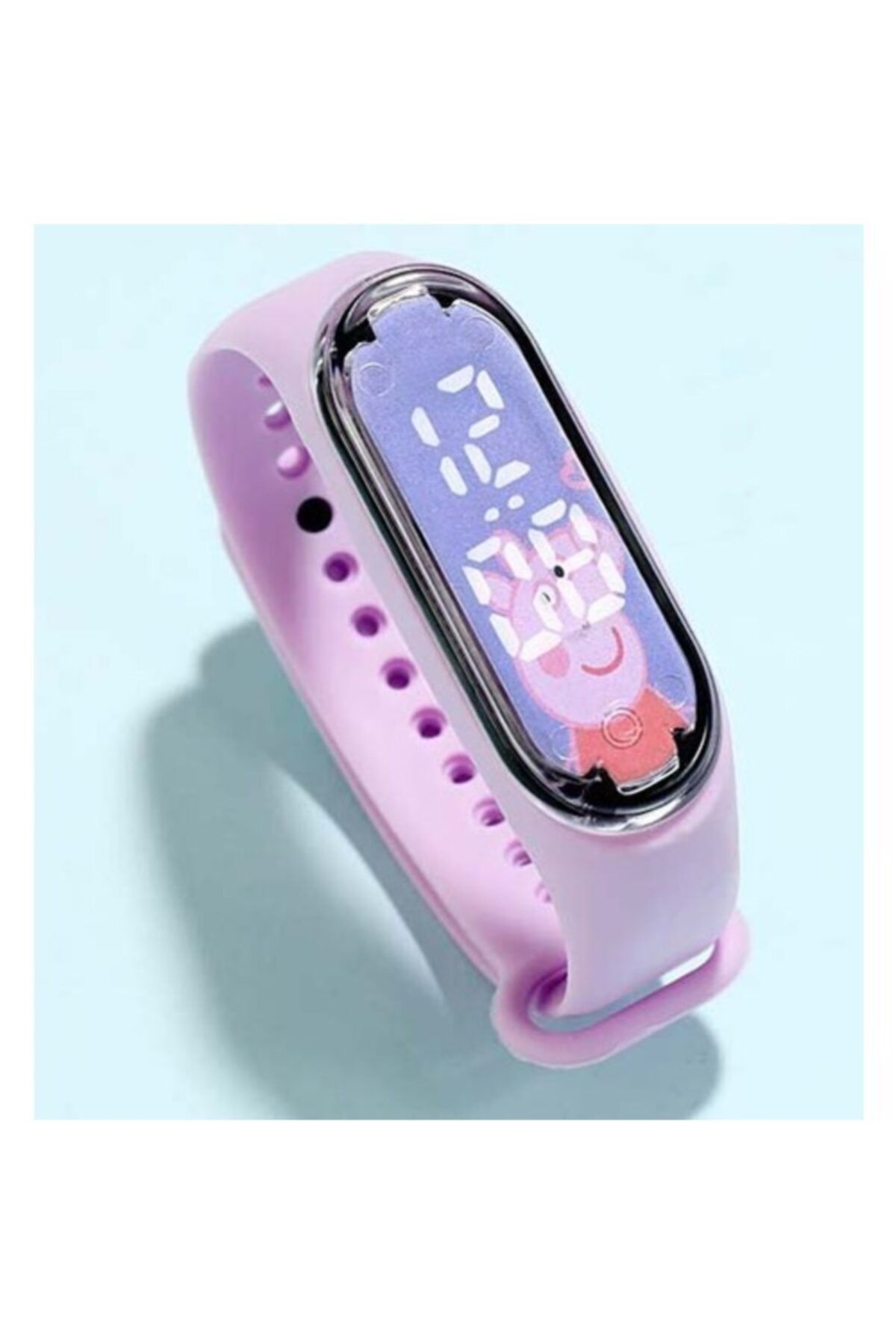 Kumik Peppa Pig digital LED Clock with Peppa Character PURPLE