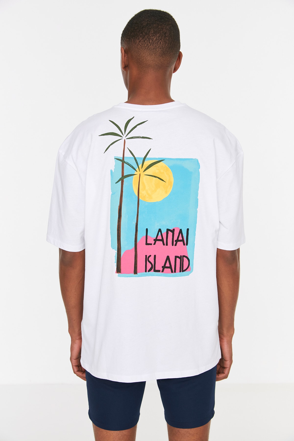 T-Shirt - White - Oversize - Trendyol