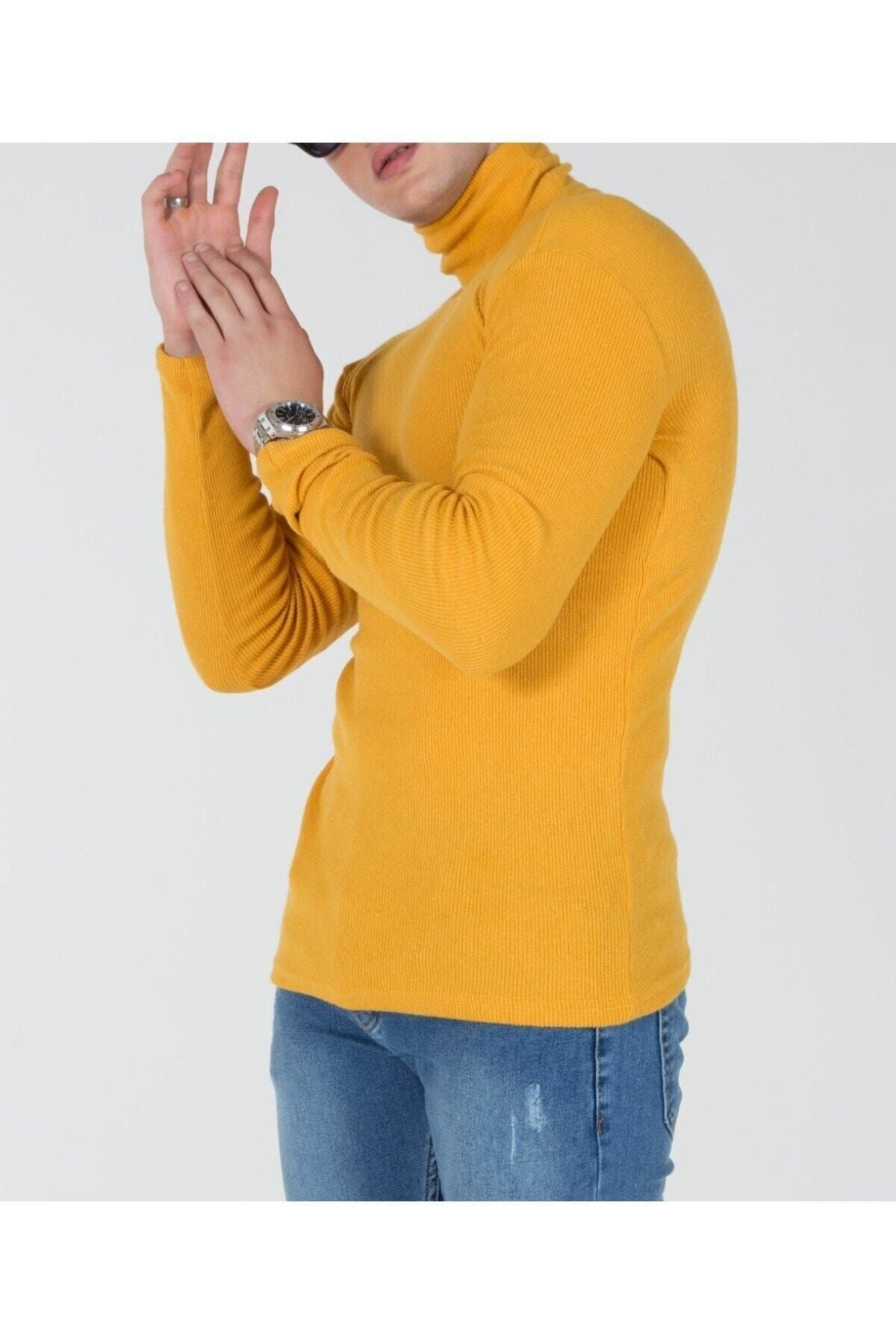 Mens mustard yellow turtleneck sales