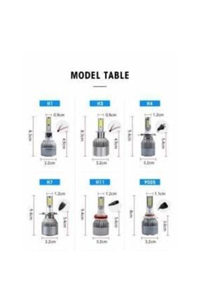 H11 Uyumlu Led Xenon C6 Led Şimşek Etkili 2 Adet Image 1