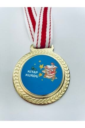 1 Adet Kitap Kurdu Madalyası - Dijital Baskılı 1. Kalite Madalya Image 0