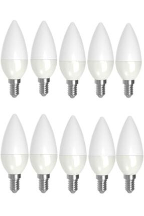 10 Adet 7w Günışığı Sarı Led Mum Avize Ampulü Buji Ampul E14 Ince Duylu Ct 4079 3200 Kelvin Image 0