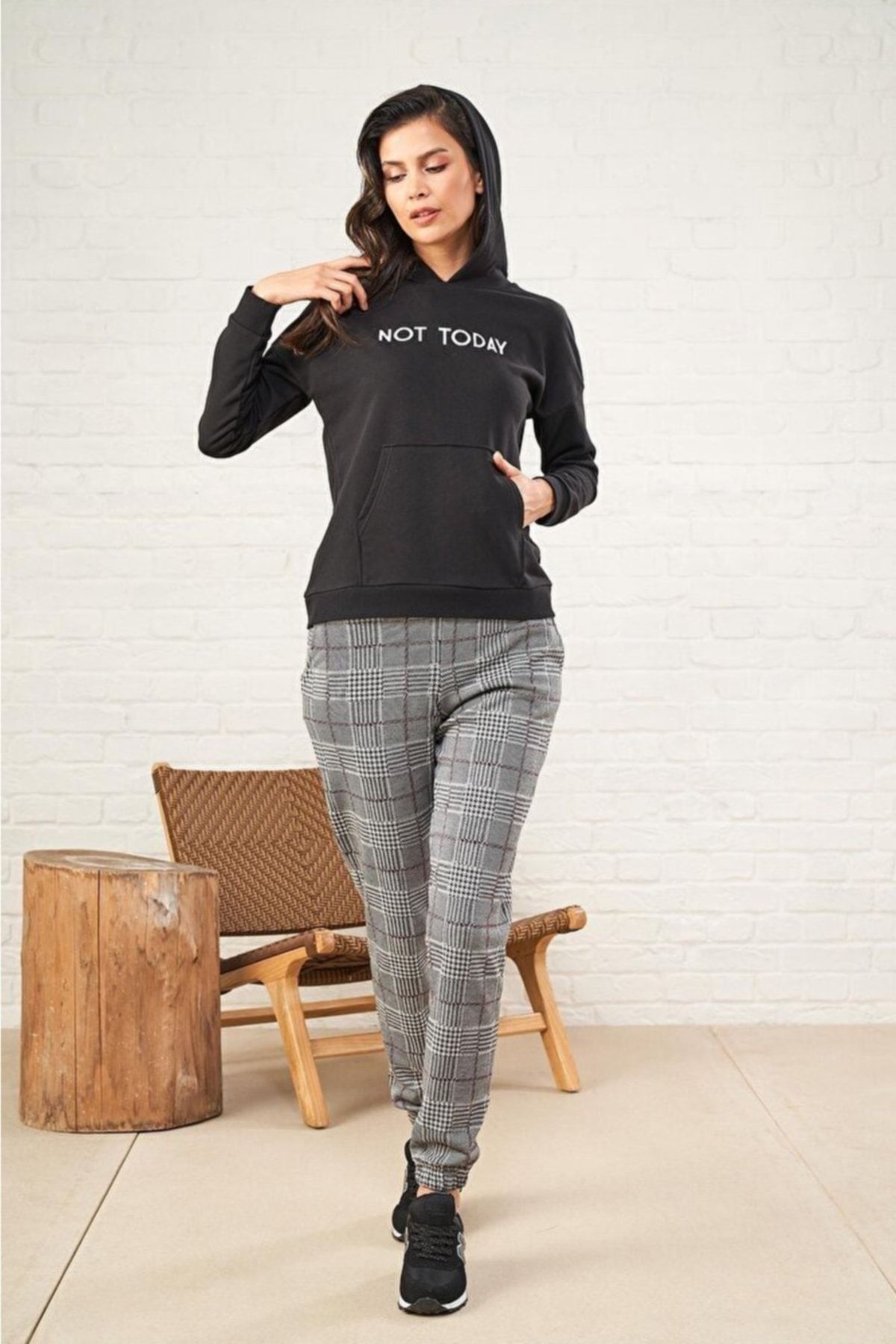 Womens plaid tracksuit clearance