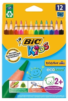 Unisex Çocuk Kids Evolution Üçgen Jumbo Kuru Boya Kalemi 12'li Kutu Image 0