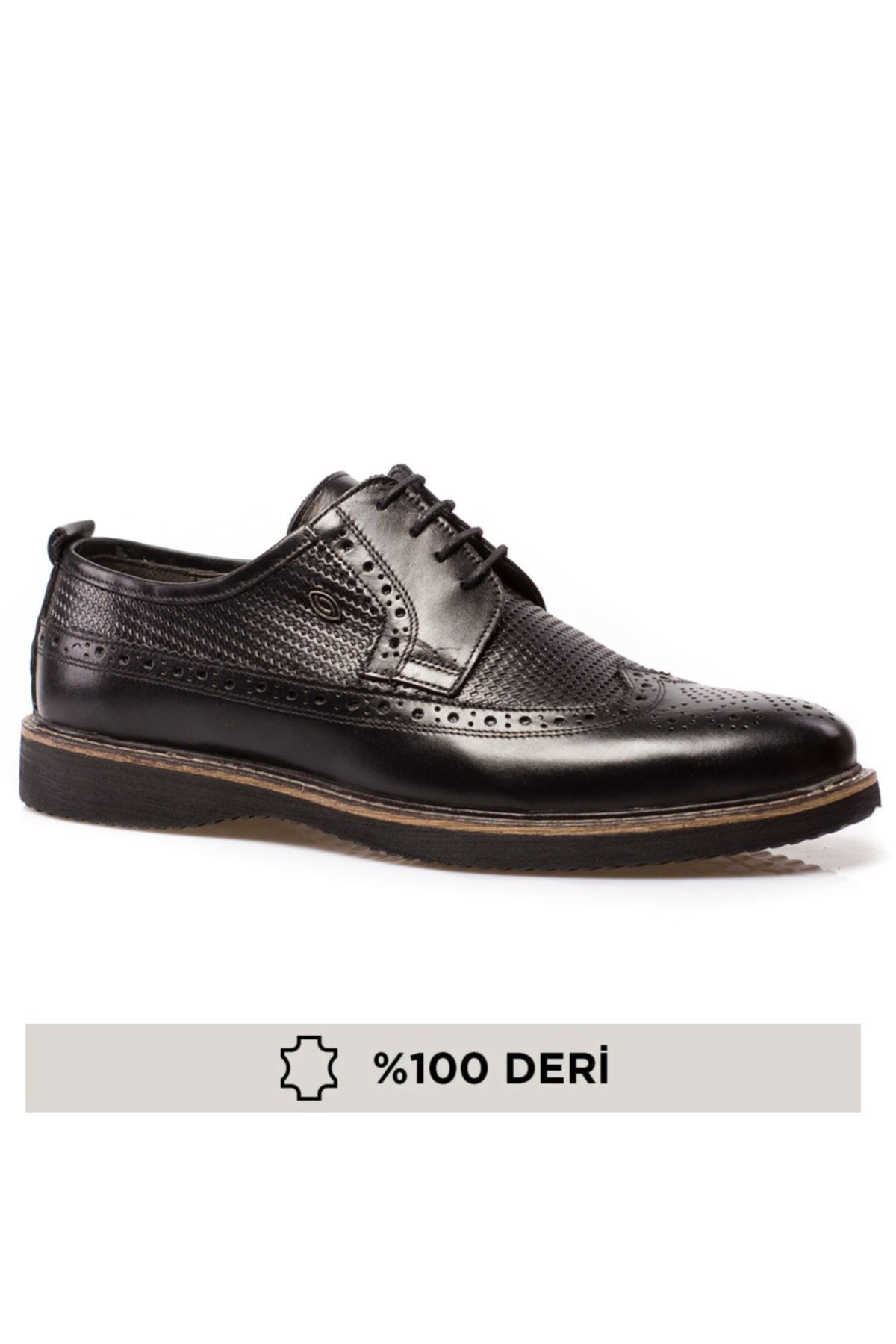 Hakiki Deri Siyah Erkek Klasik Ayakkabı PRA-591260-035529