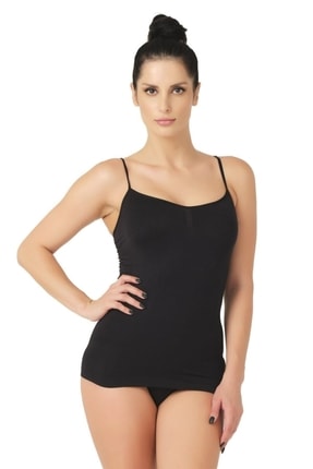 Seamless Ip Askılı Toparlayıcı Atlet Siyah Yeni Sezon Image 2