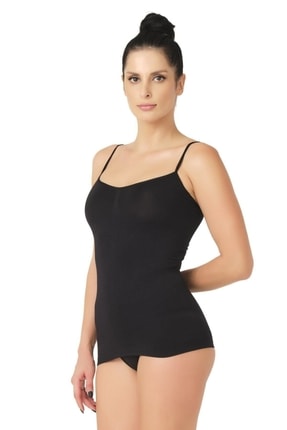 Seamless Ip Askılı Toparlayıcı Atlet Siyah Yeni Sezon Image 0