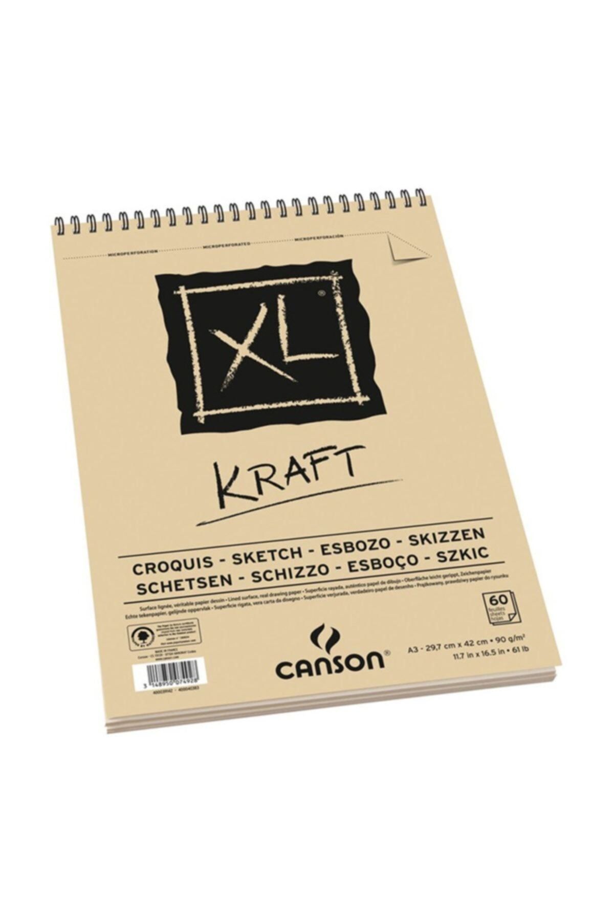 Canson Xl Kraft Spiral Sketchbook 90 gr 40 Sheets A3 - Trendyol