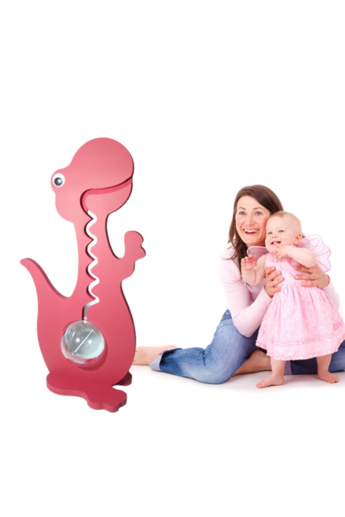sevimlikumbara Ahşap Dinozor Dinazor Kumbara Boy 60cm Kalınlık 18mm Kırmızı Renk