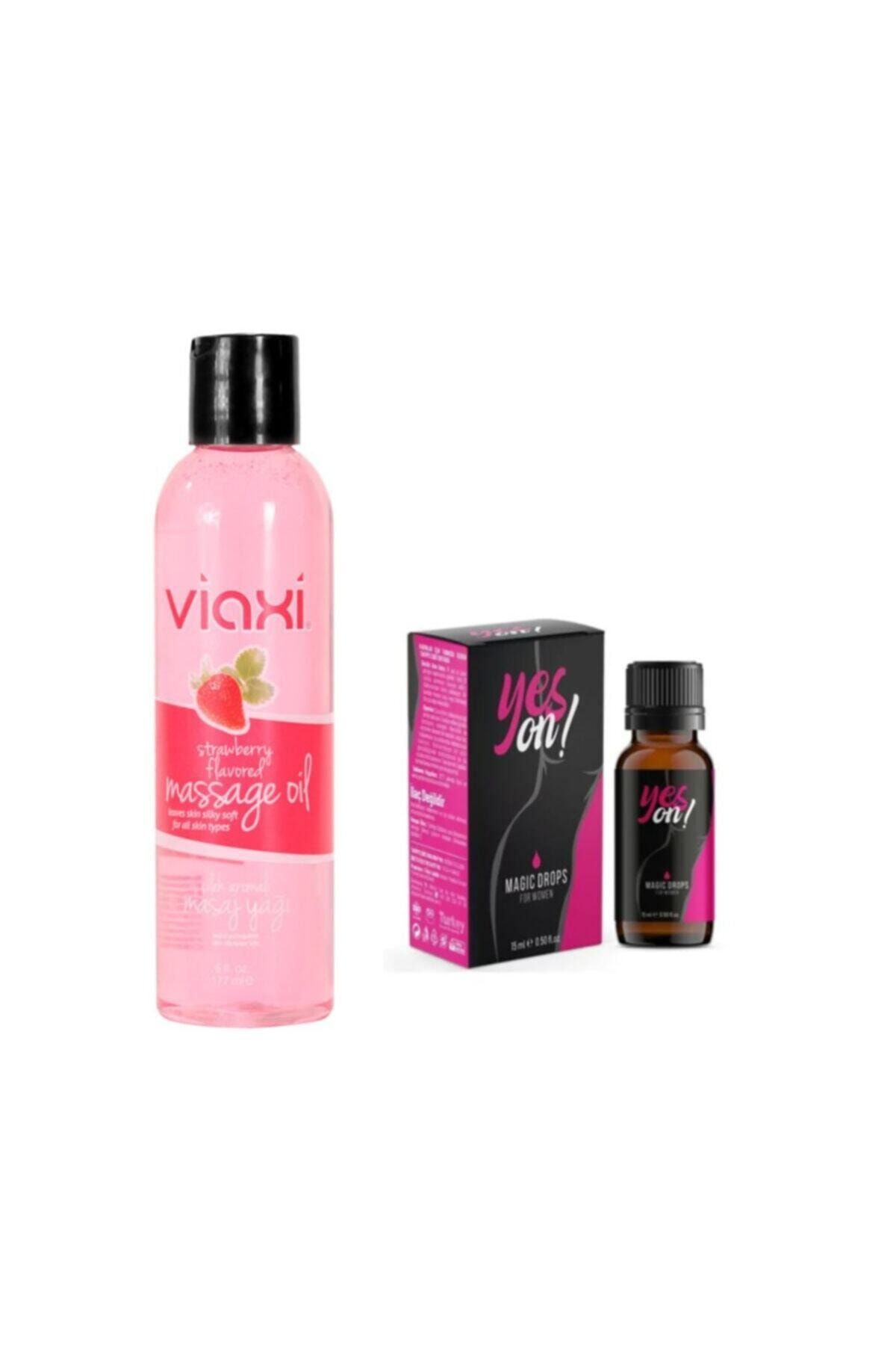 Viaxi Yeson Magic Drops For Women 15 Ml+ Çilekli Masaj Yağı 177 Ml