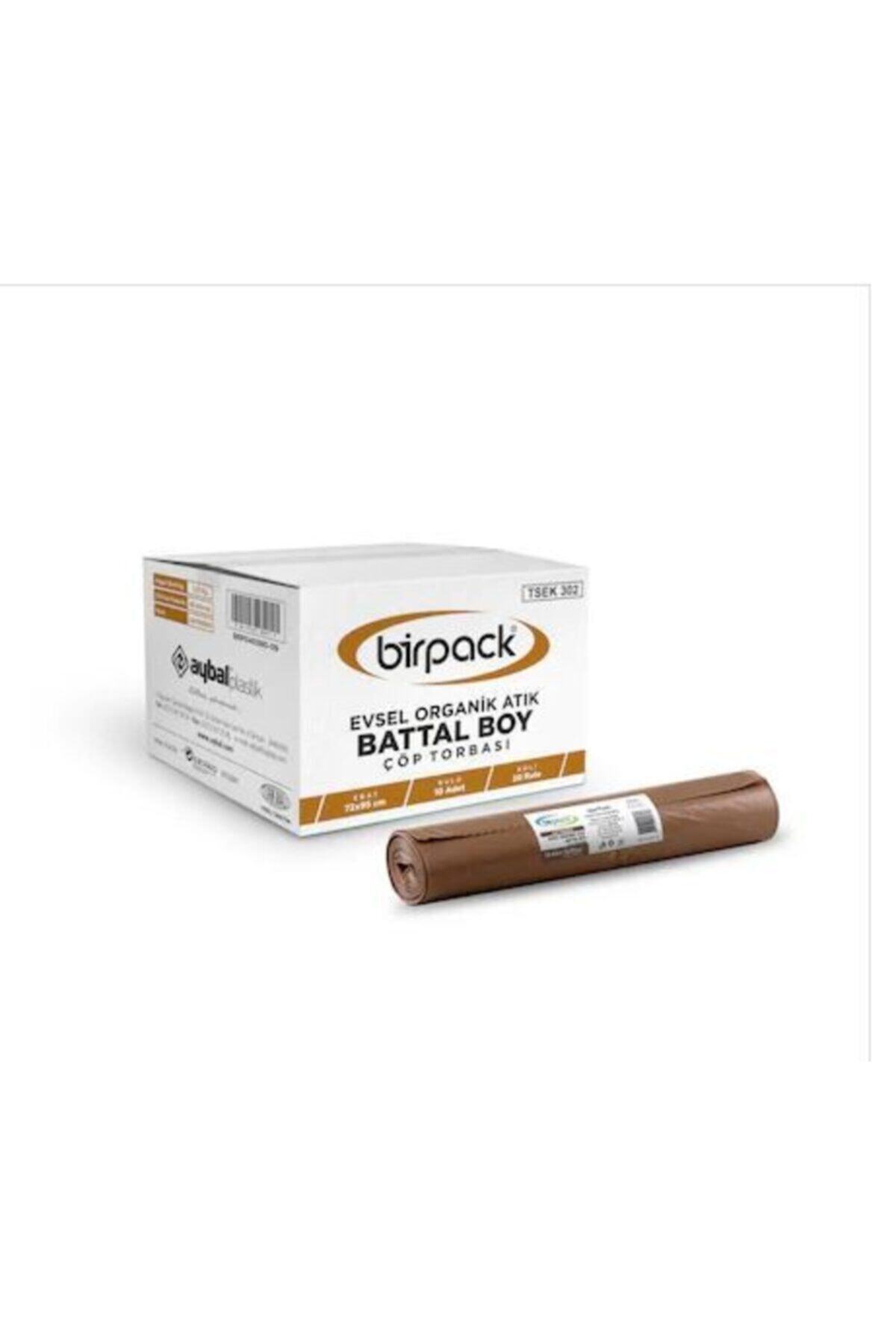 Birpack Evsel Organik Atık Battal Boy Çöp Torbası 72 X 95 20 Rulo