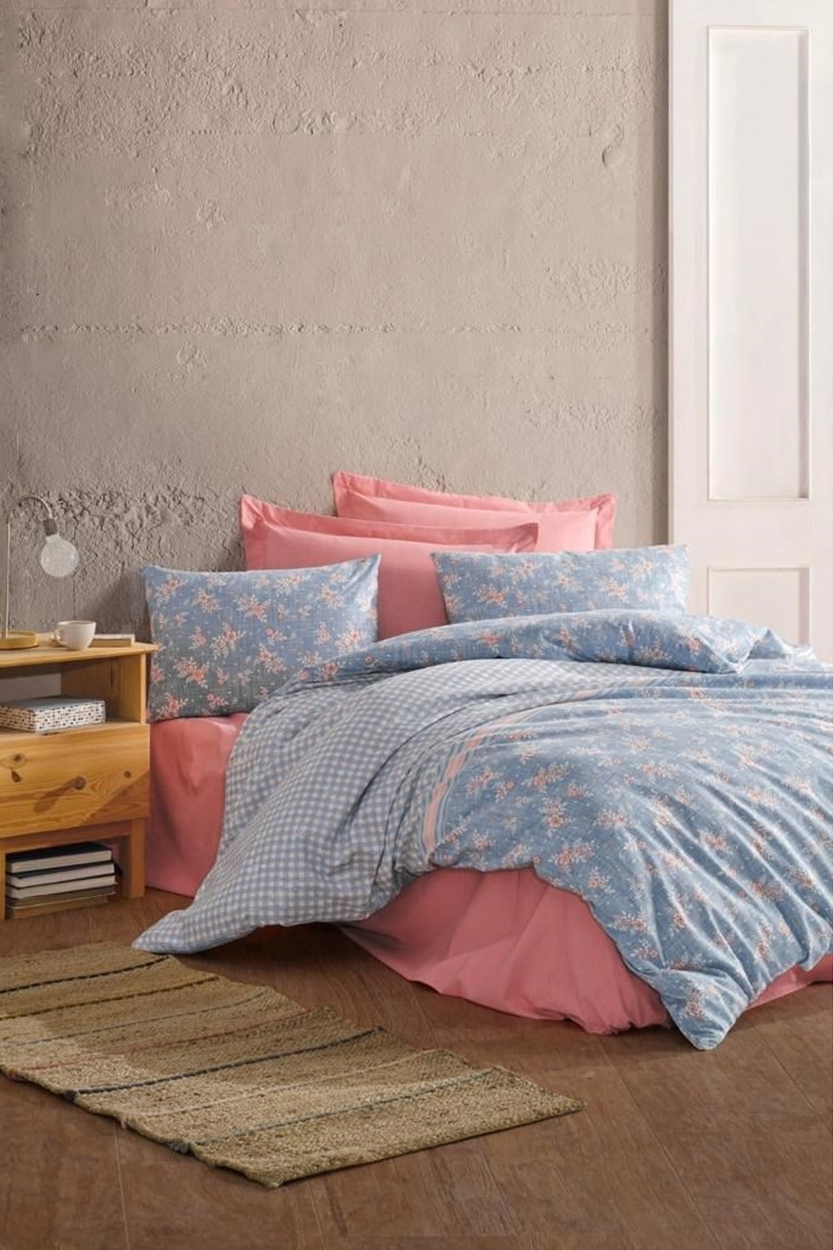 Snd Cotton Box Silana Somon Cift Kisilik Pazen Flanel Nevresim Takimi Fiyati Yorumlari Trendyol